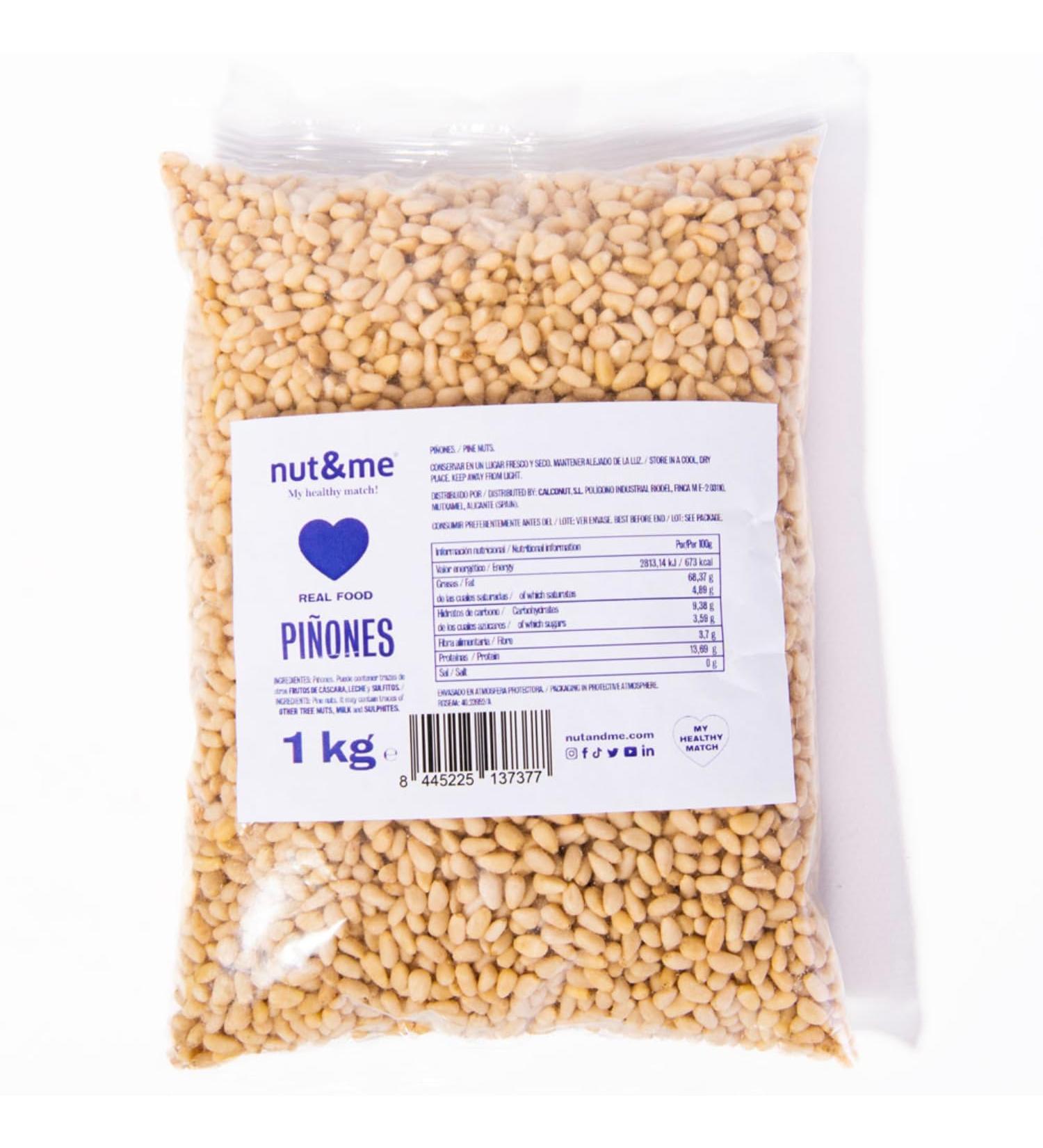 Natural Pine Nuts 1kg nut&me | Hulled Pine Nuts | Ideal for Pesto | Unroasted - Buy Online on GoSupps.com