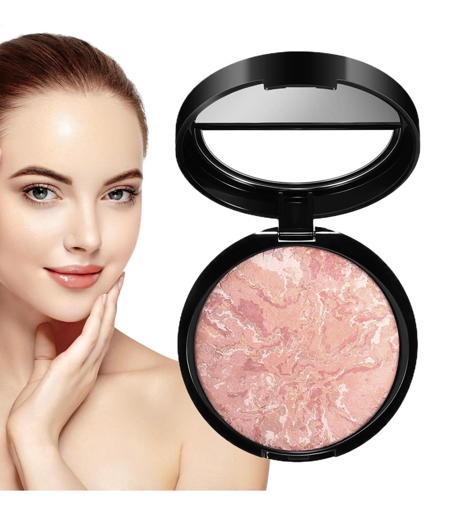  G n rique Makeup Face Powder Waterproof Oil Control Powder Marble Powder Palette Pearlescent Buildable Powder Foundation Long-Lasting Face Powder Powder Foundation for Women Oil Control Powder Foundation - Buy Online on GoSupps.com