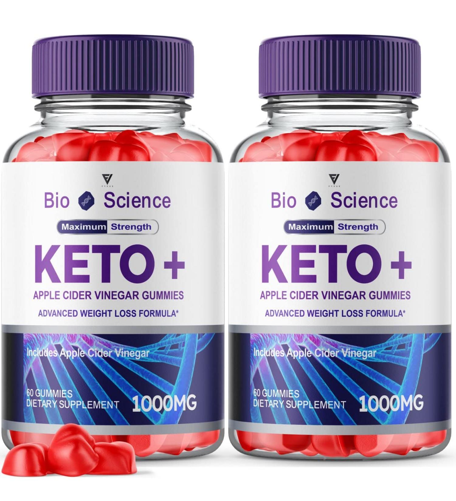 Bio Science Keto Gummies for Weight Loss - Apple Cider Vinegar Gummies with Beet Root Juice (2 Pack, 120 Count) - Buy Online on GoSupps.com