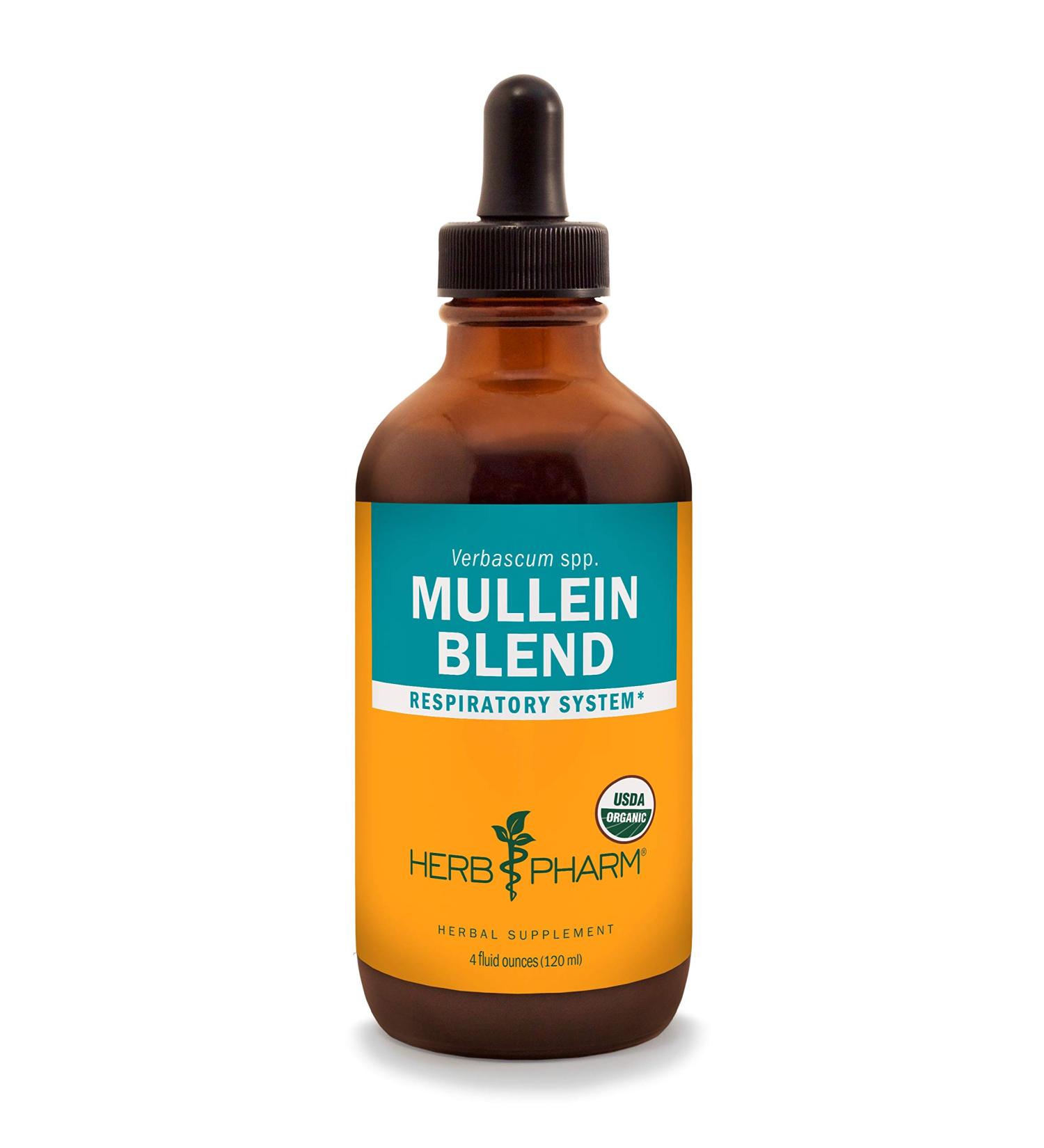 Organic Mullein Blend Liquid Extract for Respiratory Support - 4 Ounce by Herb Pharm - Buy Online on GoSupps.com