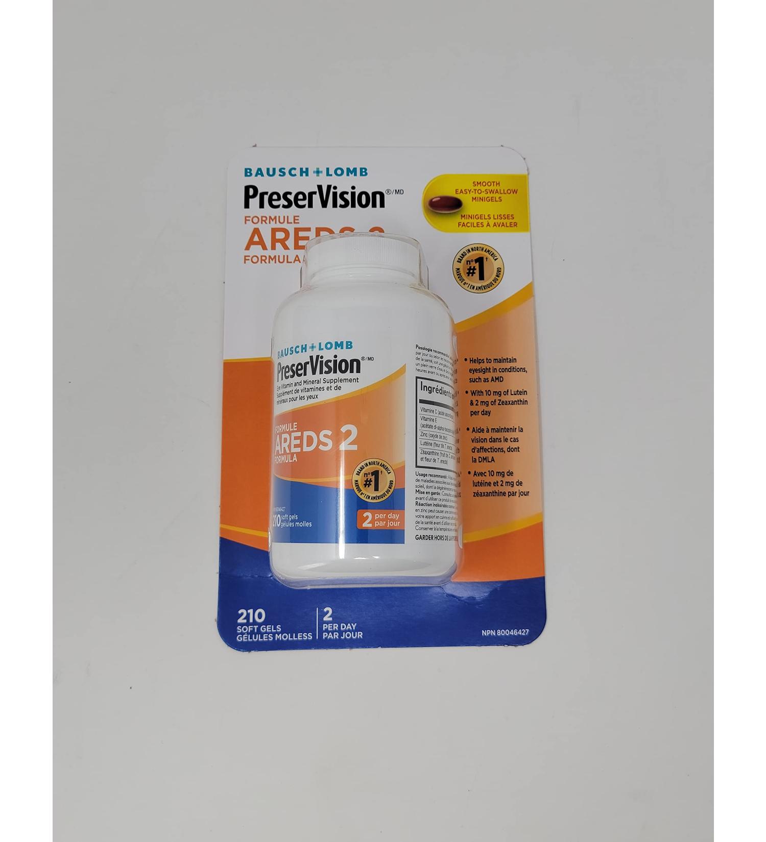 PreserVision Vitamin and Mineral Supplement AREDS2 210 Softgels