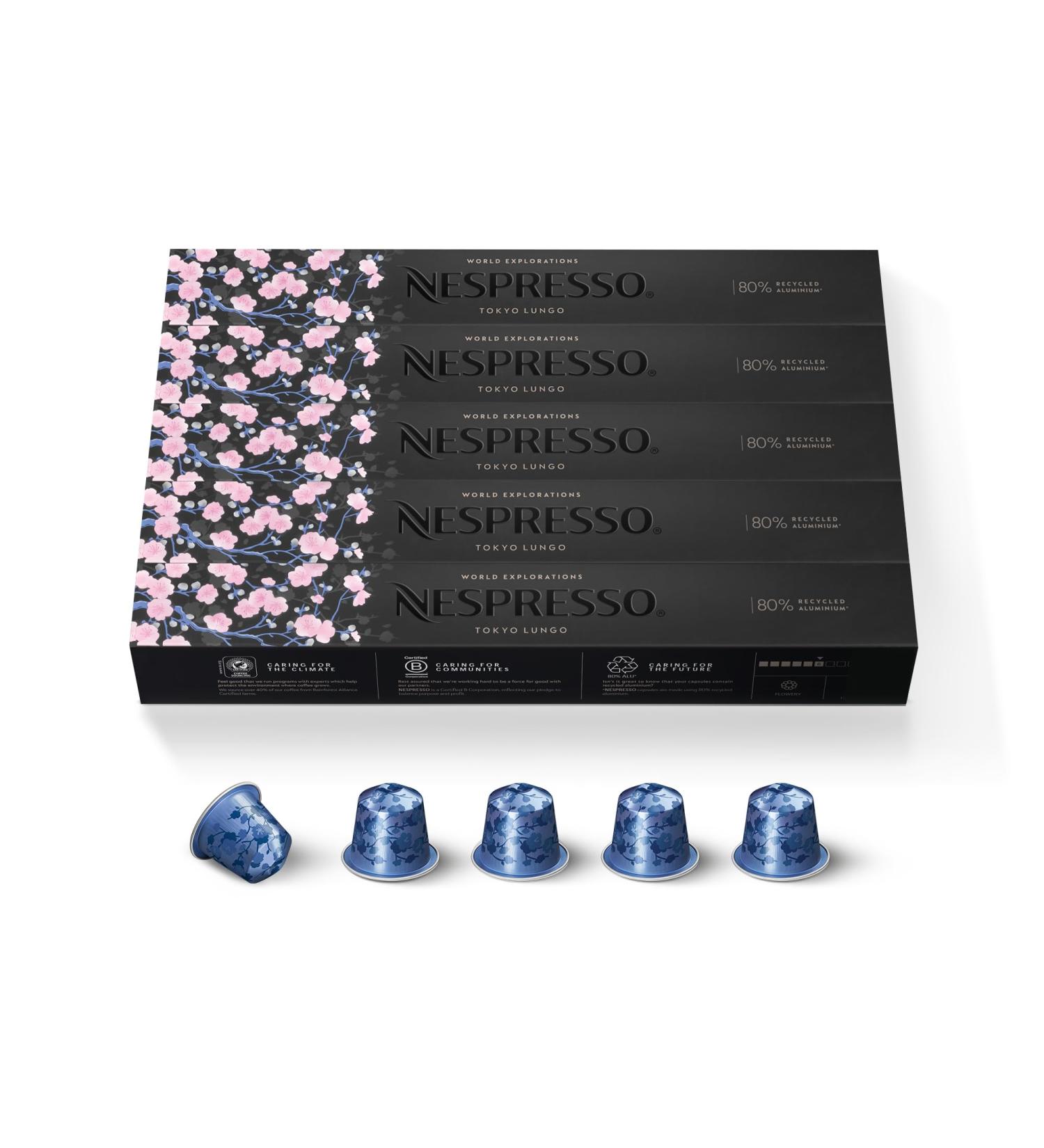 Nespresso Original - Bundle 50 Capsules de Caf Tokyo Lungo - Torr faction L g re Intensit quilibr e - Pour Lungo (5 tuis de 10) Tokyo Lungo 1 unit (Lot de 50) - Buy Online on GoSupps.com