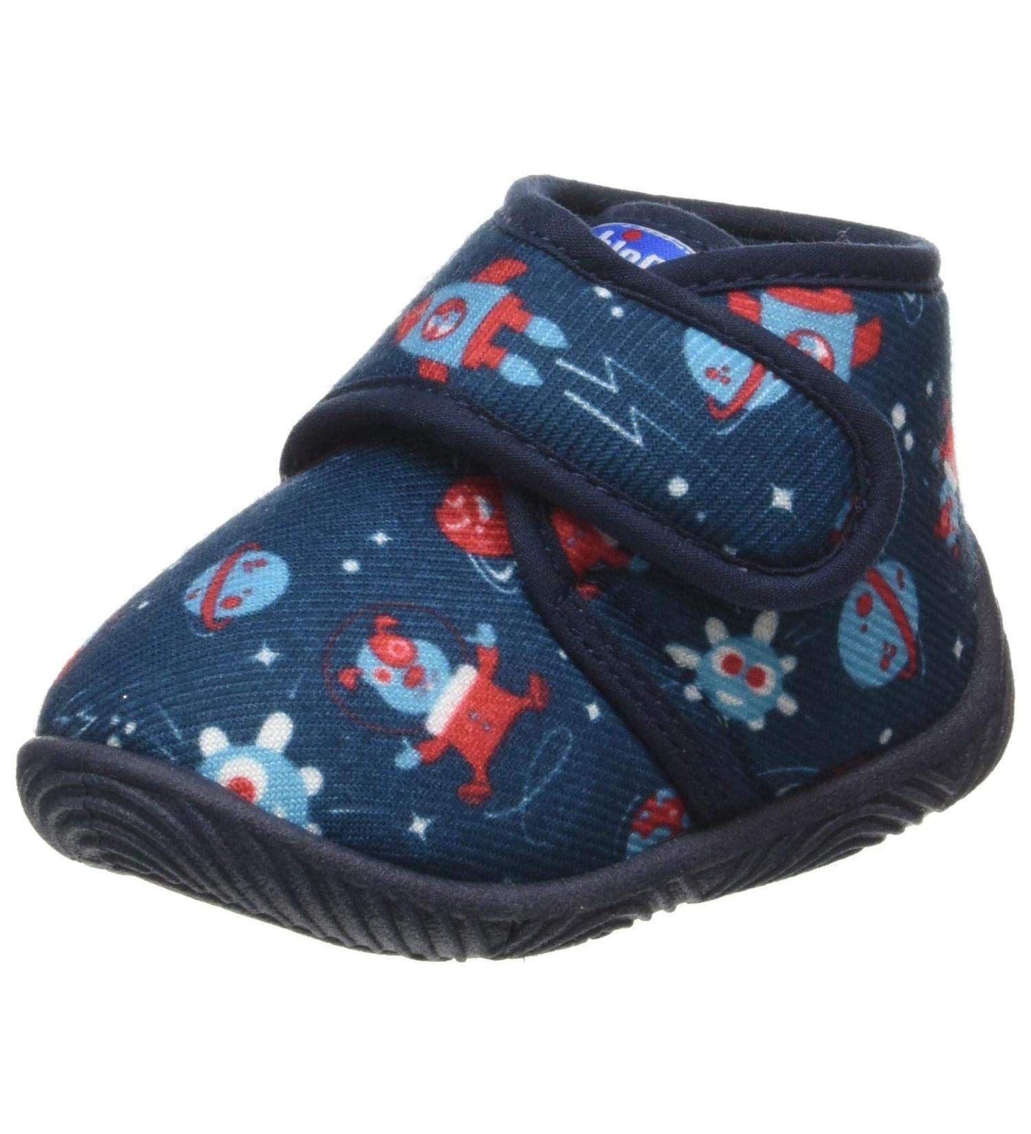 Chicco Unisex Kid's Polacchino Taxo Polish Slipper - Blue Space Designs - Size 4 UK - Buy Online on GoSupps.com