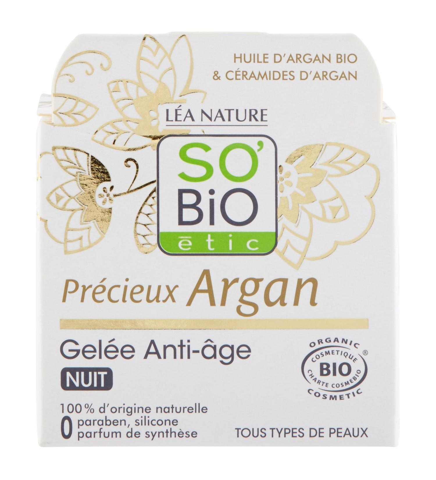 SO'BiO tic Pr cieux Argan Cosmebio Anti-Aging Night Gel 40 ml - Buy Online on GoSupps.com