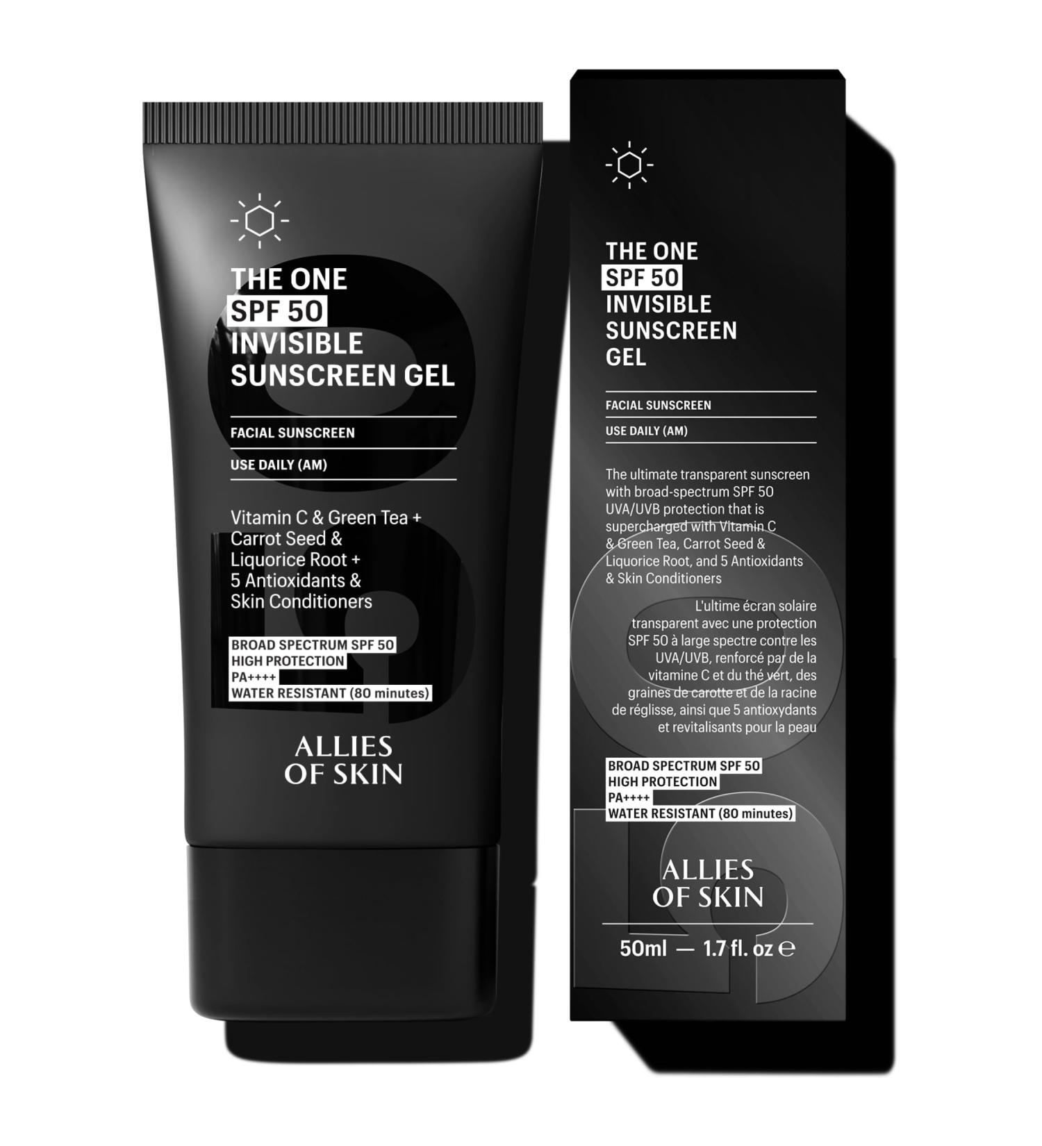 Allies of Skin Daily Face Sunscreen SPF 50 | Zero White Cast Lightweight Gel Formula | Dermatologist Tested Under Makeup Primer| Water-Resistant & PA++++ Broad Spectrum UVA/UVB (1.7 oz) Full Size 2