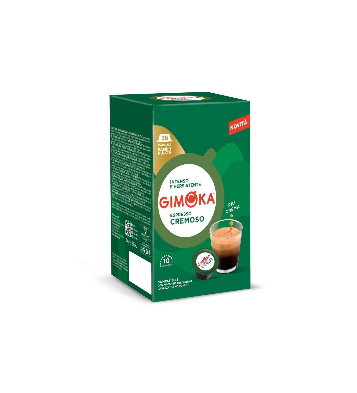  Gimoka Gimoka - Compatible with Lavazza - A Modo Mio - 144 capsules - Creamy taste - Intensity 10 - Made in Italy - Buy Online on GoSupps.com