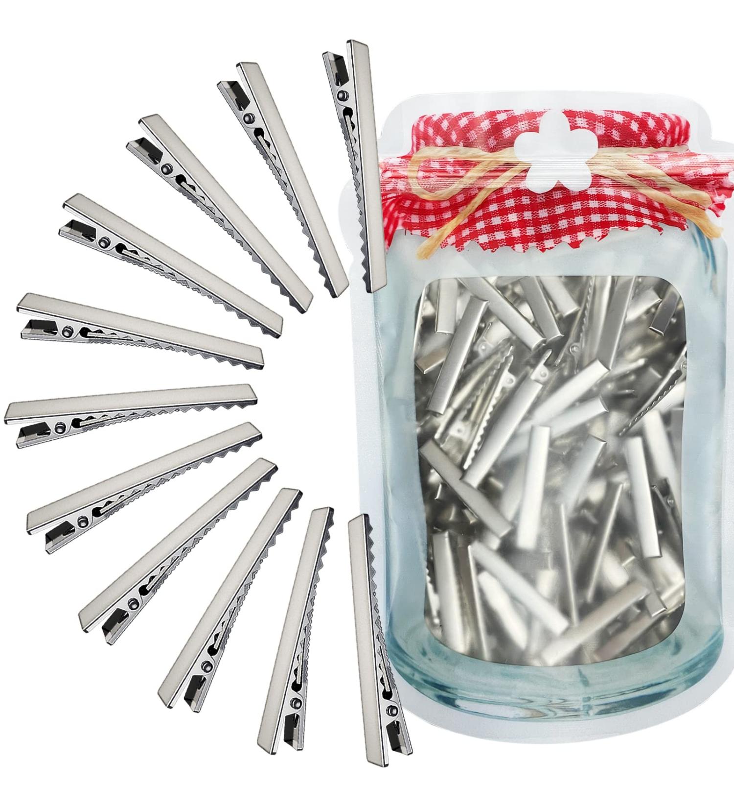 150Pcs 4.5cm Alligator Hair Clips for Hair Bows - Bulk Metal Clips for Hairdresser and DIY Bow Making - Large Plain Craft Supplies (1.77 inch) - Buy Online on GoSupps.com