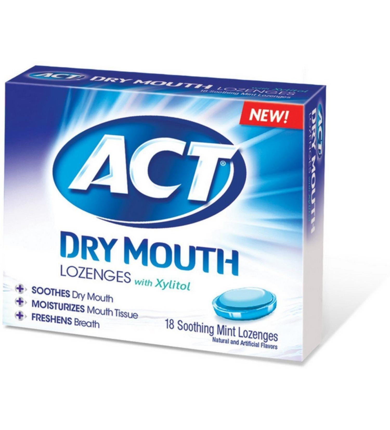 ACT Dry Mouth Soothing Mint Lozenges 18 ea (Pack of 9)