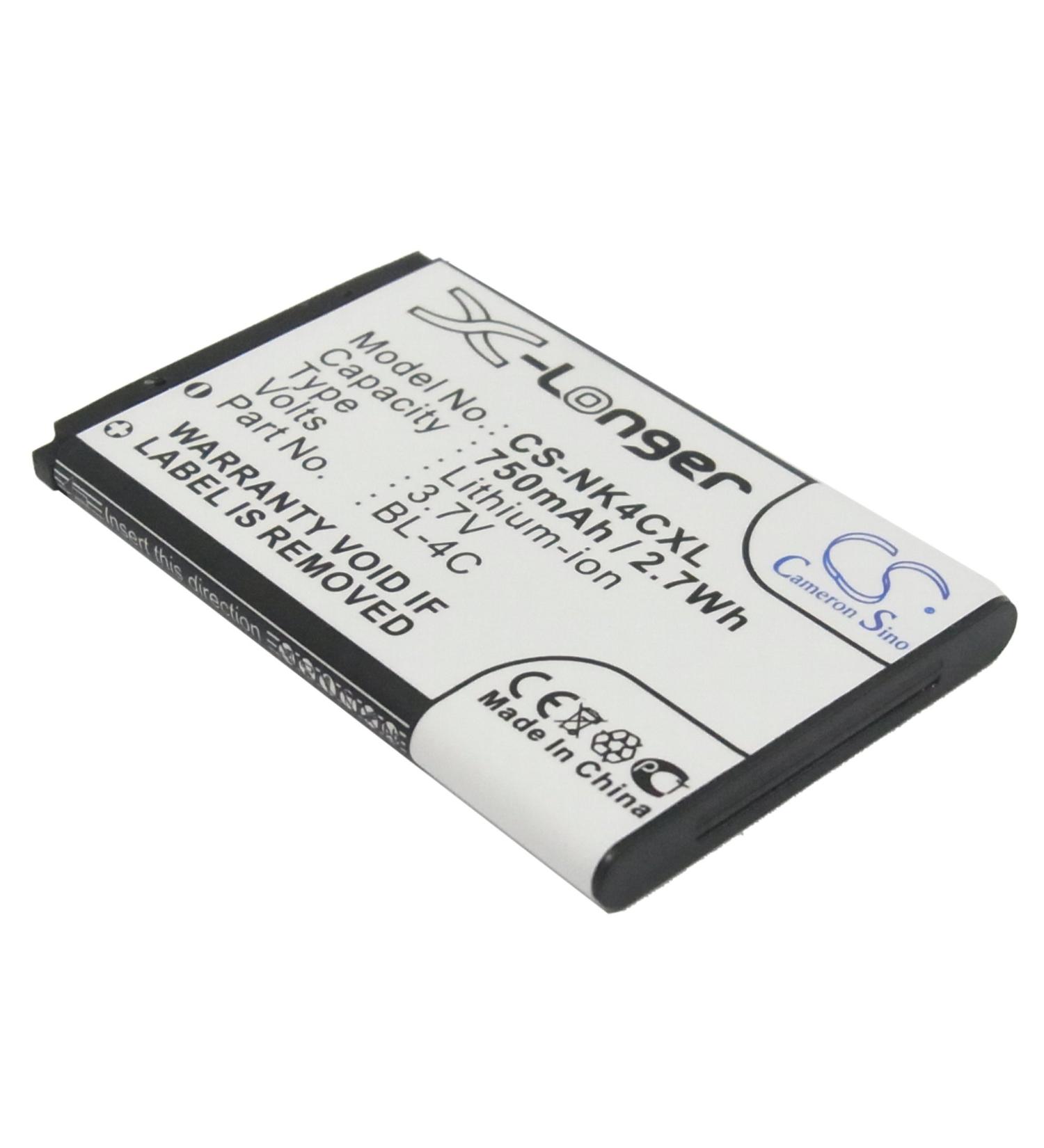 750mAh Replacement Battery for BL-4C - Compatible with Nokia Models 6125 6126 6131 & More - Fast International Shipping - Buy Online on GoSupps.com