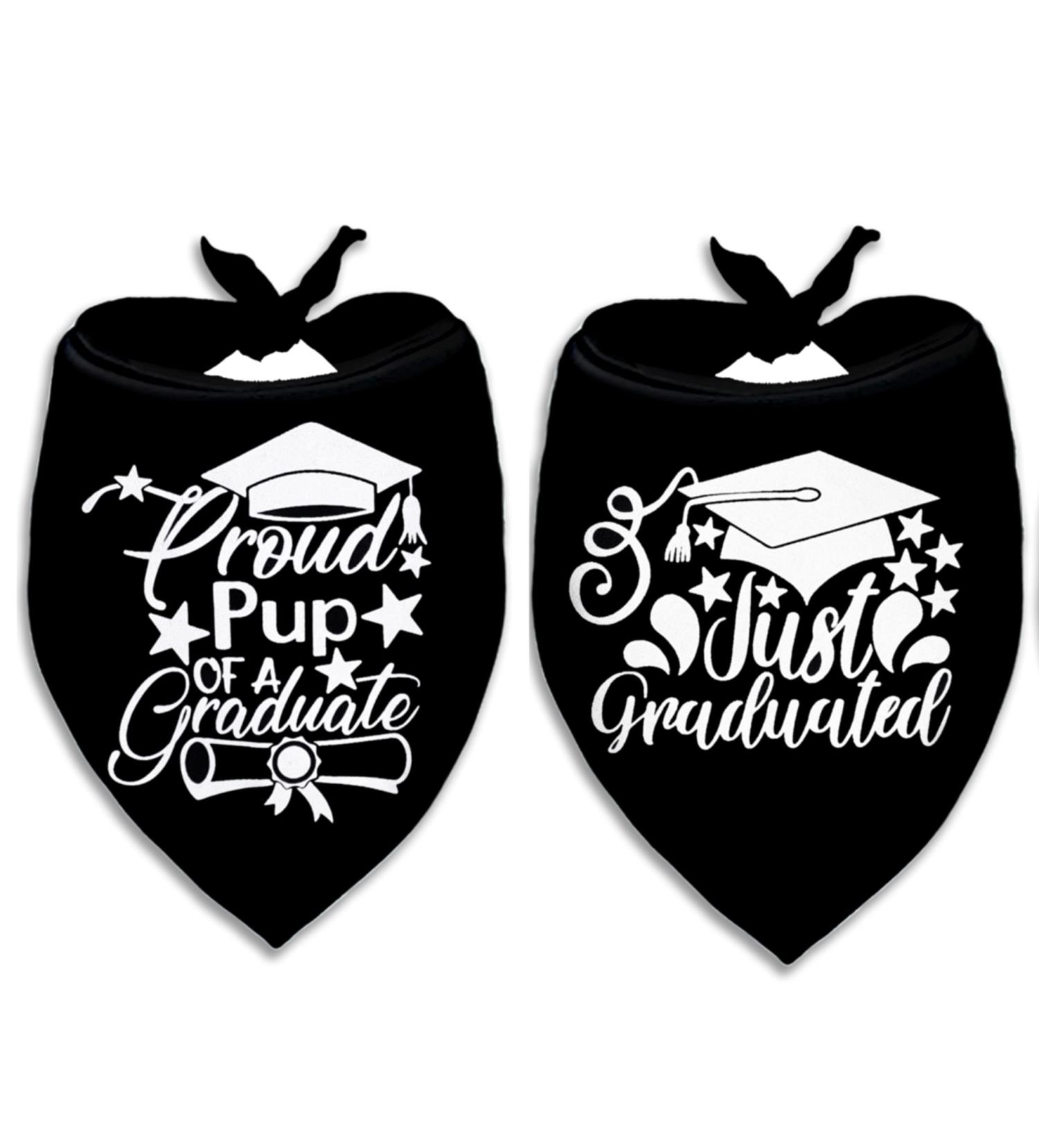 Proud of Mom Graduation Bandana 2 Pack for Dogs and Cats - Large Proud of Pup Bandana - Buy Online on GoSupps.com