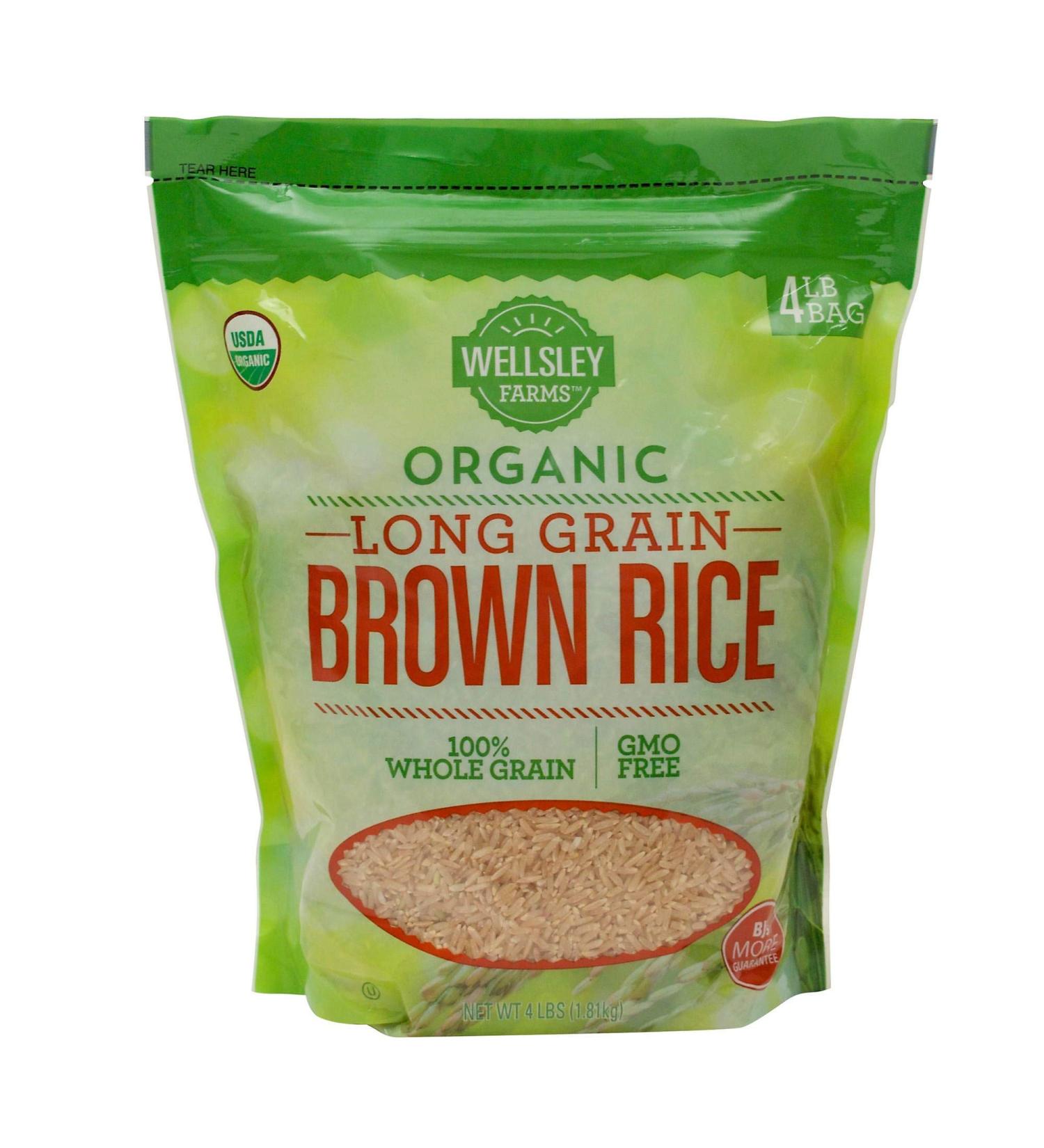 Wellsley Farms Organic Long-Grain Brown Rice, 4 lbs.