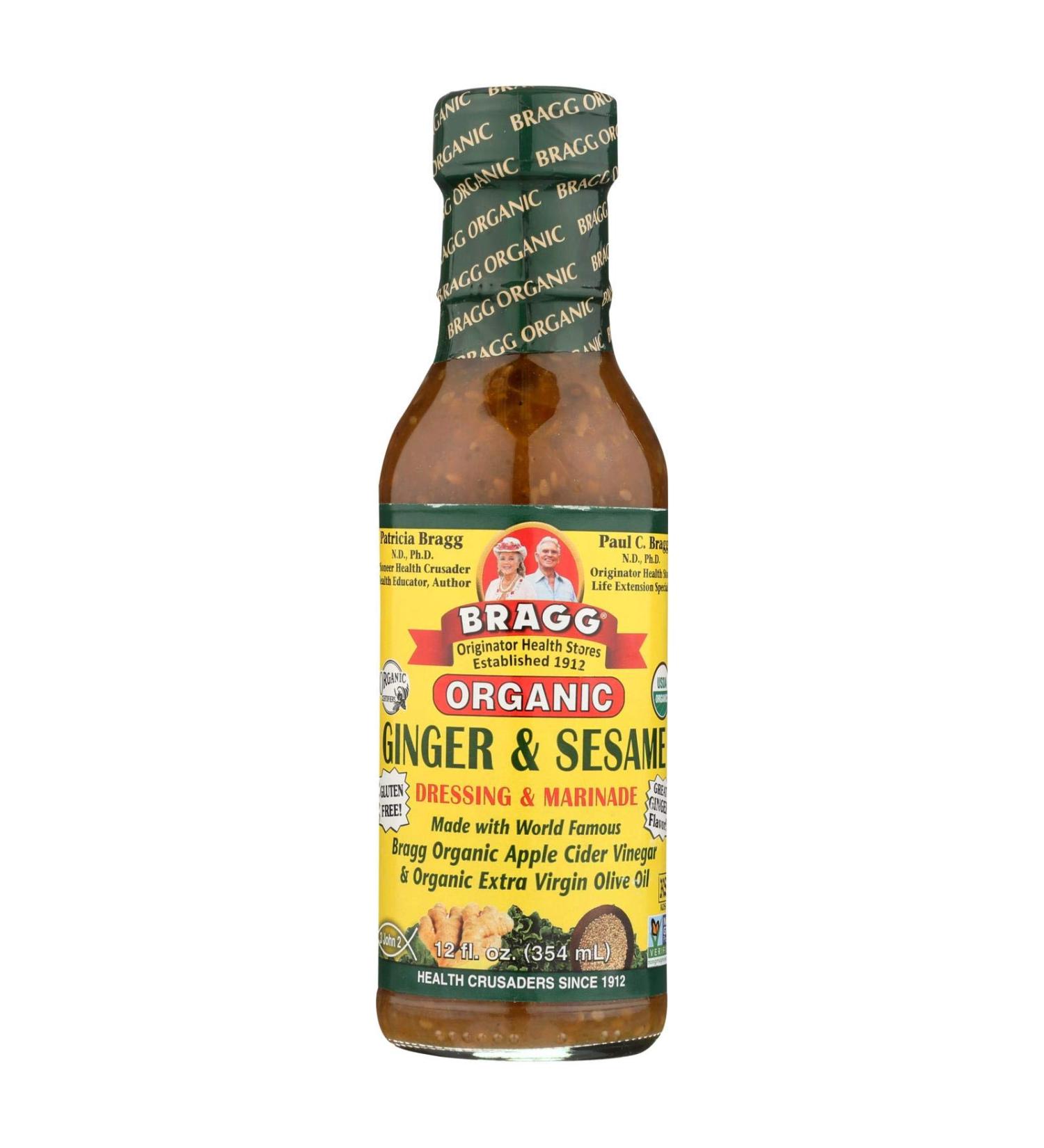 Bragg Organic Dressing & Marinade with Apple Cider Vinegar Ginger & Sesame 12 fl oz (354 ml)