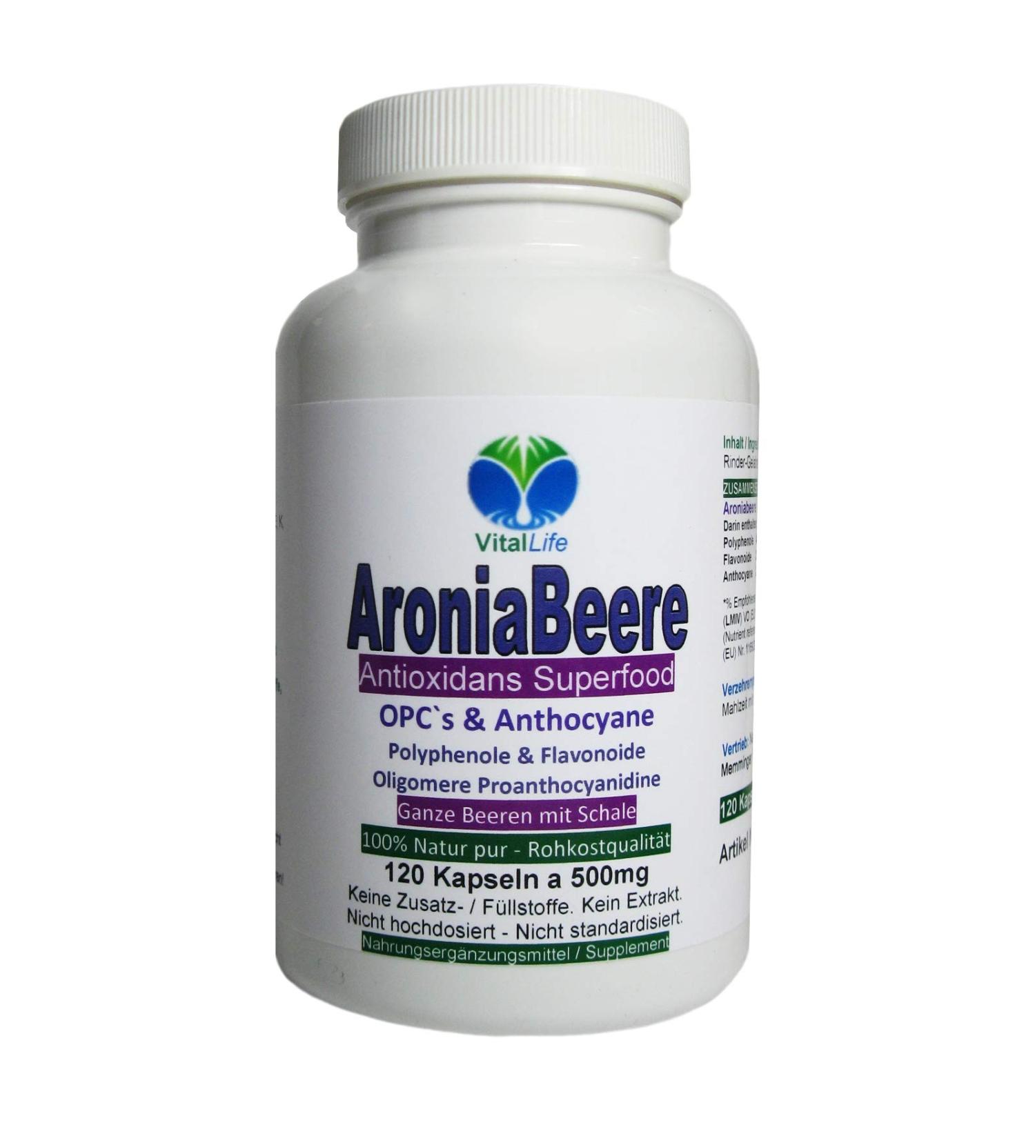 Buy Aroniabeans OPC + Antioxidants + Vitamins C E K - 120 Capsules for Immune System Support | Pure Natural Formula from Germany - Buy Online on GoSupps.com
