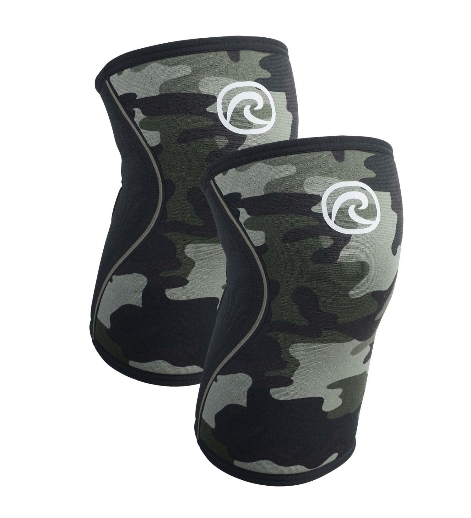 Rehband Knee Support Bandage | CrossFit & Heavy Training | 5mm Neoprene | Unisex S Camo - 1 Pair - Buy Online on GoSupps.com