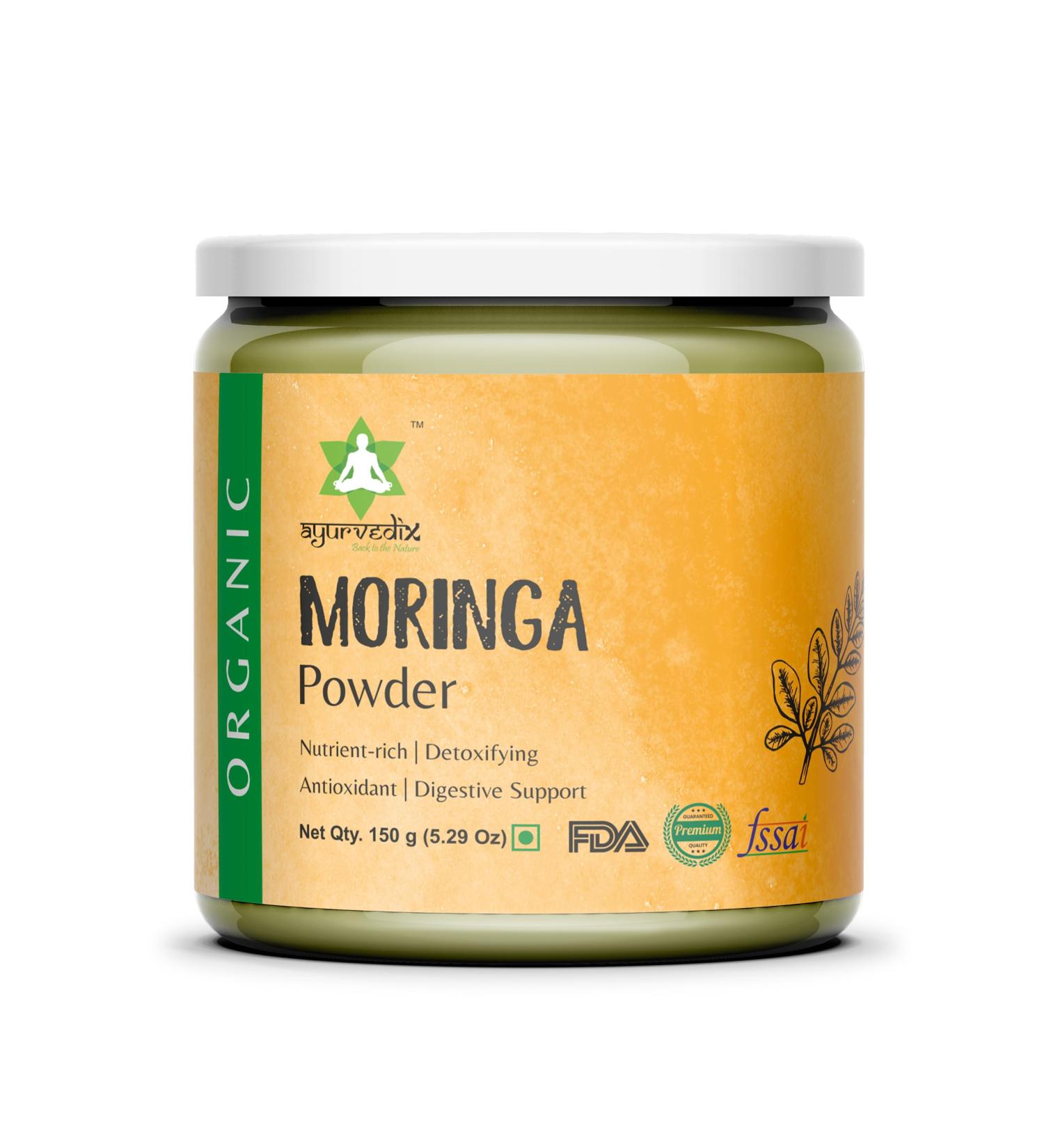 Organic Moringa Oleifera Leaf Powder for Hairs - Herbal Supplement Rich in Antioxidants Natural Moringa Leaf Powder from India 5.29 Oz 5.29 Ounce (Pack of 1) - Buy Online on GoSupps.com