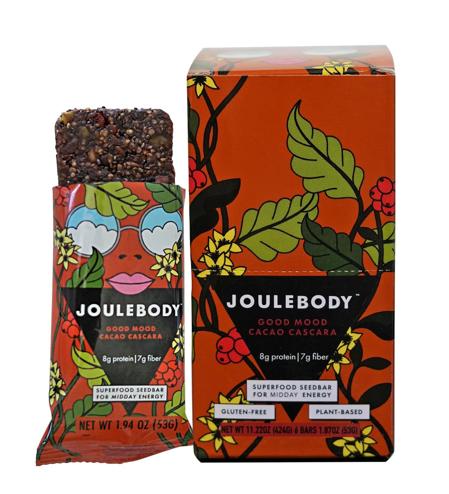 JOULEBODY Good Mood Organic Cacao Cascara Seedbar | 12 PM Energy Superfood Pack of 6 | International Shipping - Buy Online on GoSupps.com