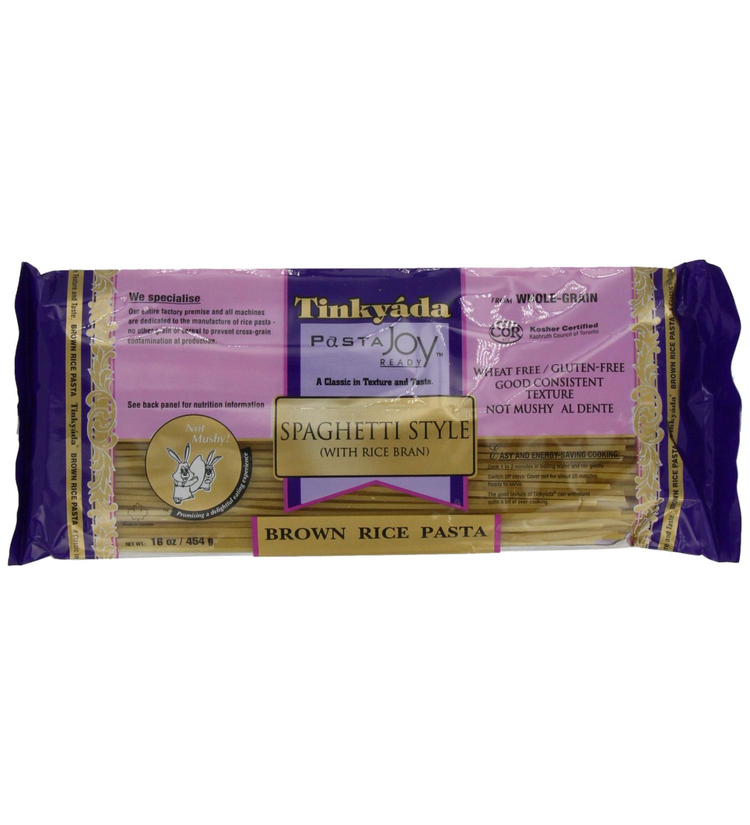 Tinkyada Brown Rice Pasta Spaghetti 1lb (Pack of 12) - Gluten-Free Pasta Option - Buy Online on GoSupps.com