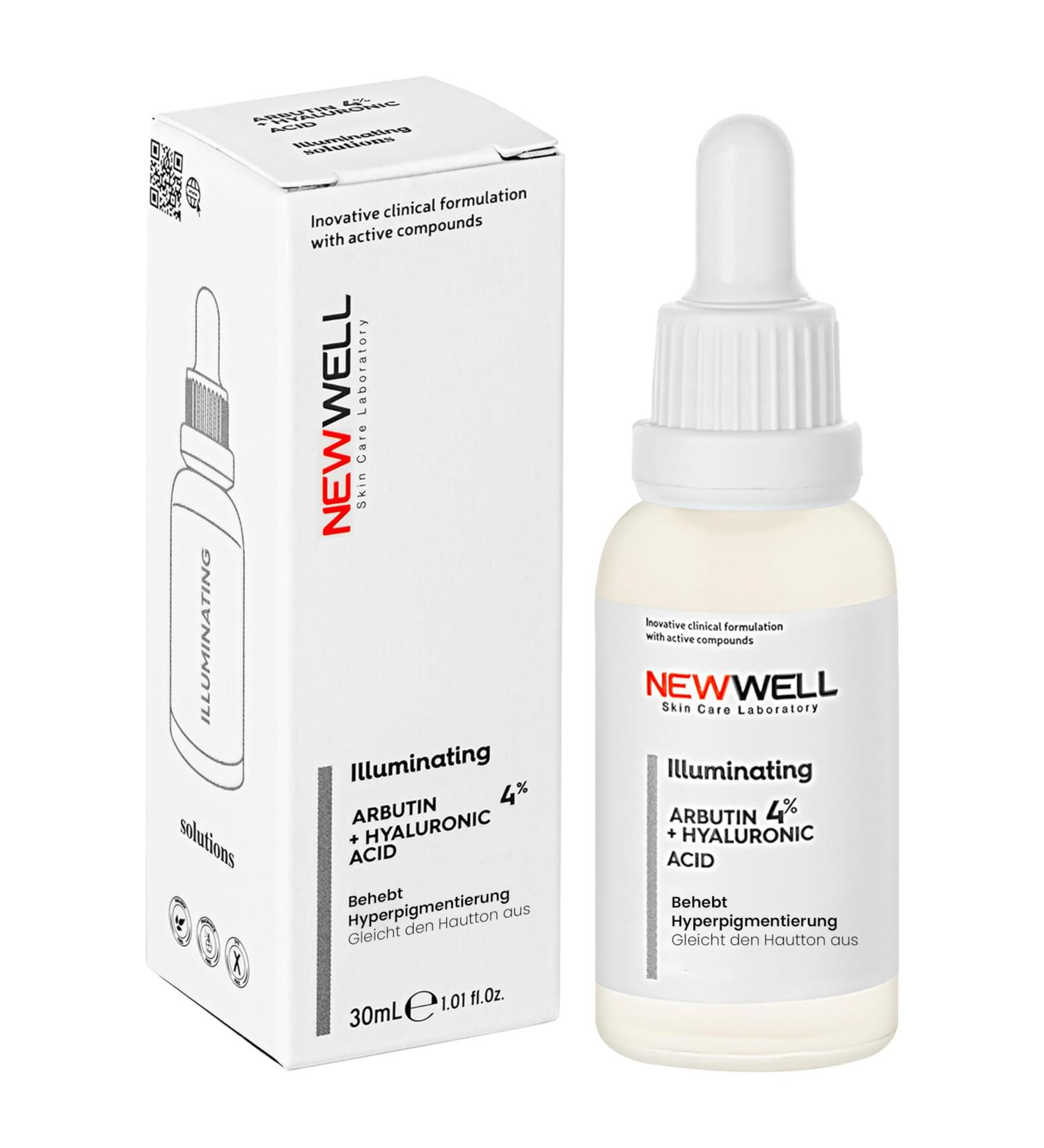  new well NEWELL Whitening Serum with Arbutin for Face Aloe Vera & Hyaluronic Acid Vitamin C Antibacterial Serum for Face Anti-Wrinkle Anti-Aging & Dark Spots Vegan - Buy Online on GoSupps.com