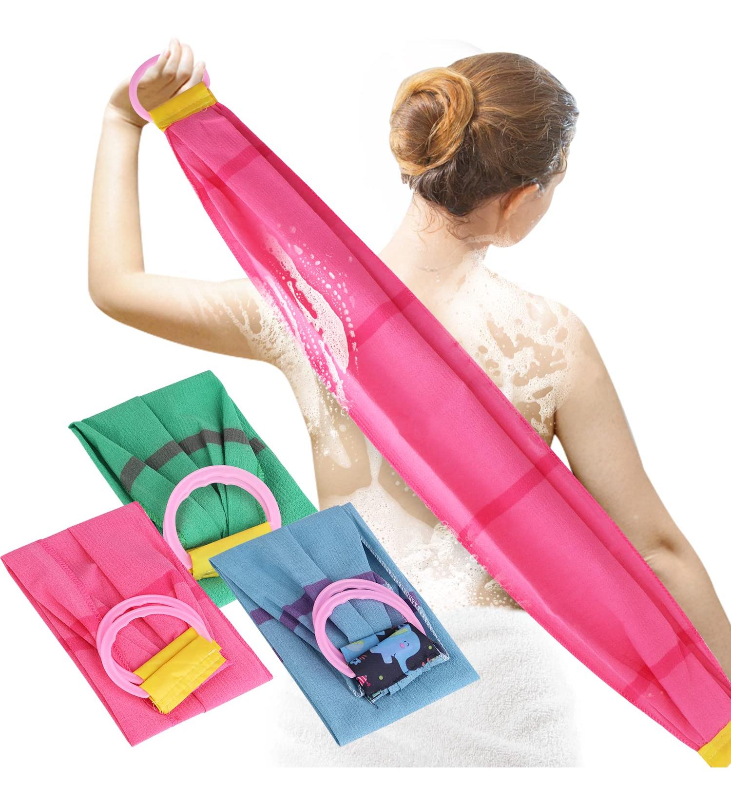 Yiwoo 3 Pack Back Scrubber for Shower - Exfoliating Washcloth Set for Men and Women - Buy Online on GoSupps.com