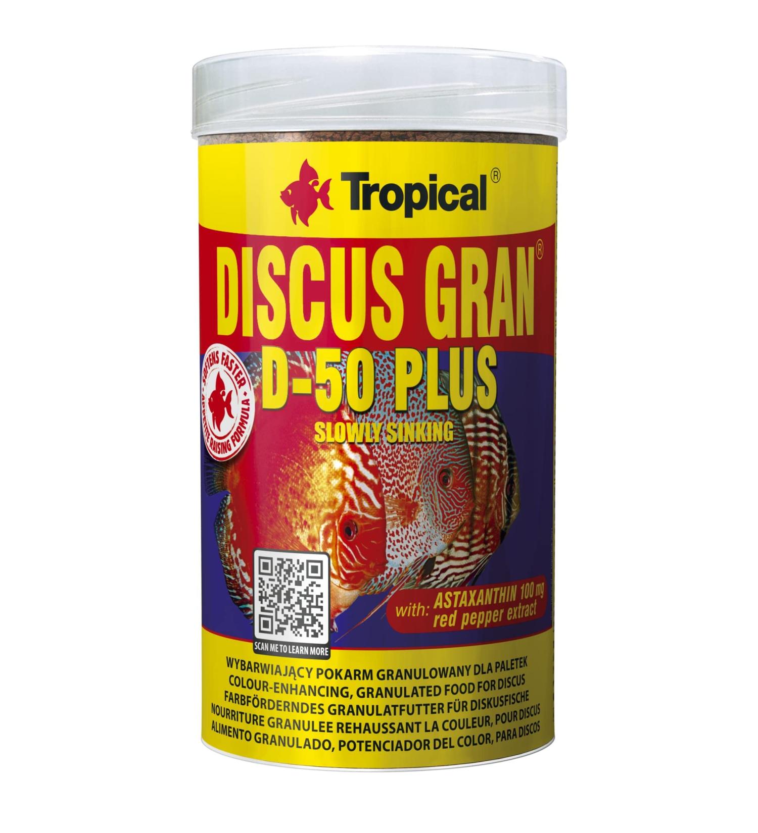 TROPICAL Discus Gran D-50 Plus Aquarium Food 250 ml
