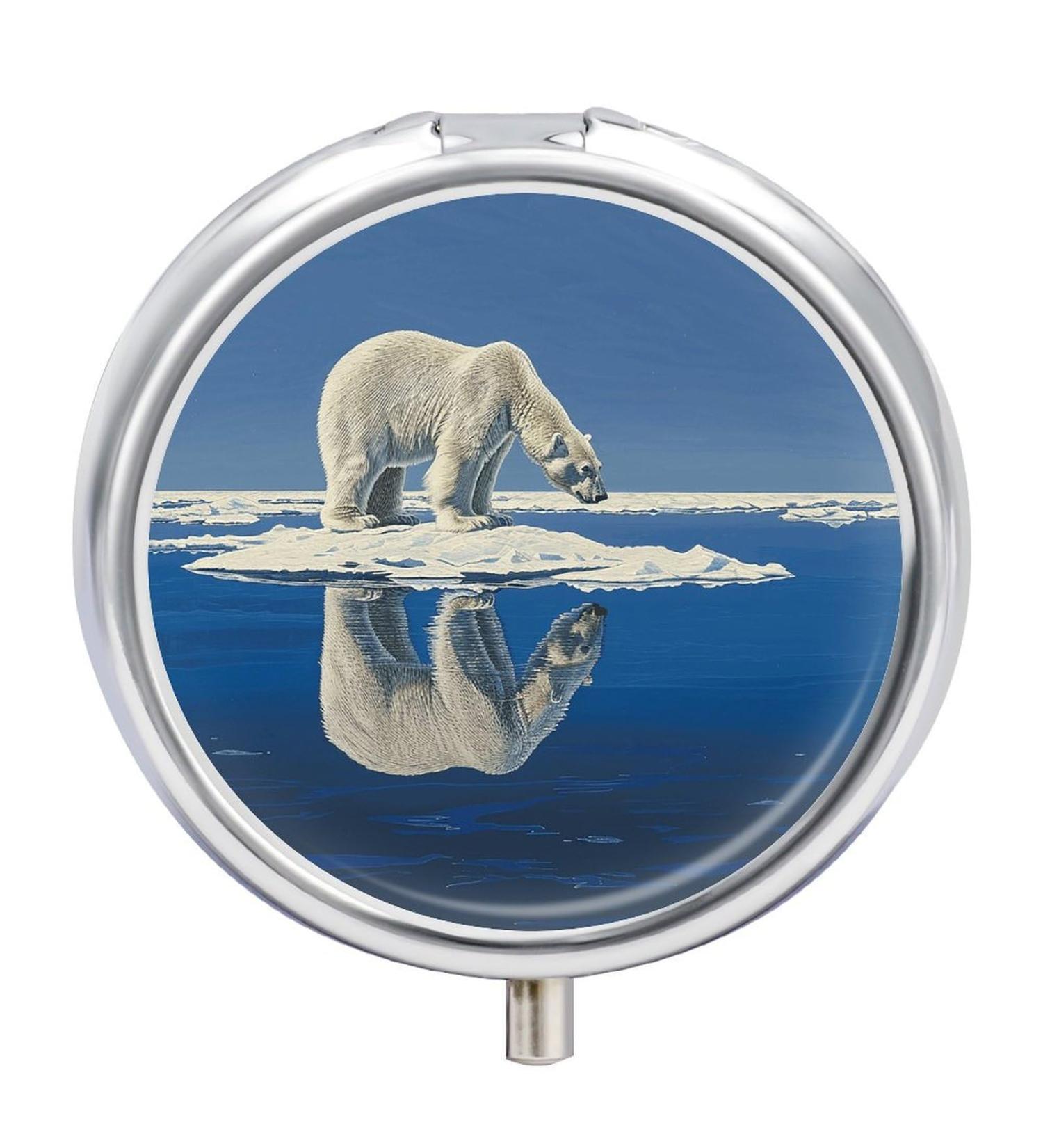 Portable 3 Compartment Pill Box - Travel Pill Organizer for Purse & Pocket | Ice Floe Design - Buy Online on GoSupps.com