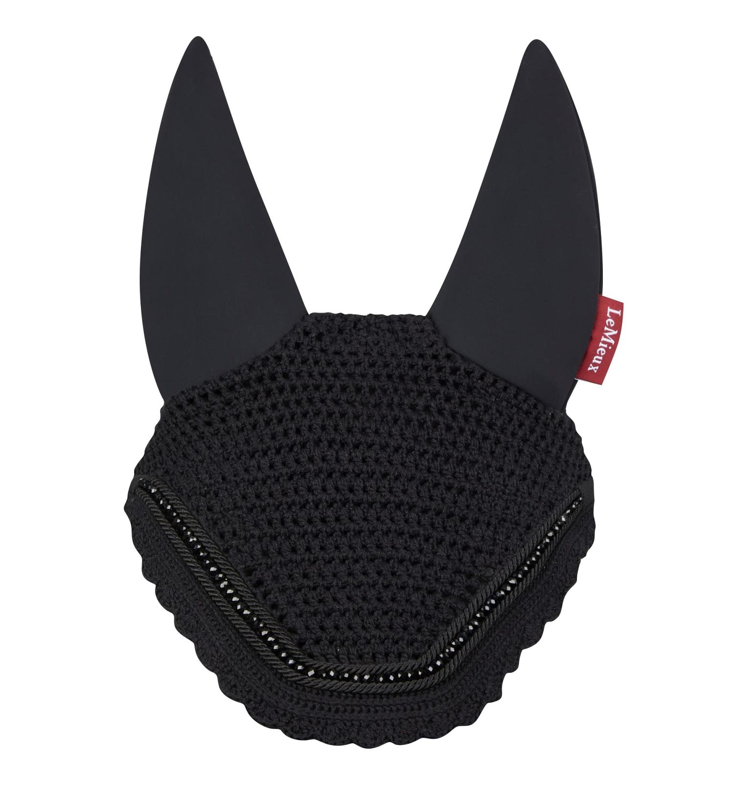 LeMieux Diamante Acoustic Fly Hood with Soundproof Micro Foam - Soft Bamboo Lining - Comfortable Fit Sport Horse Wear L Black - Buy Online on GoSupps.com