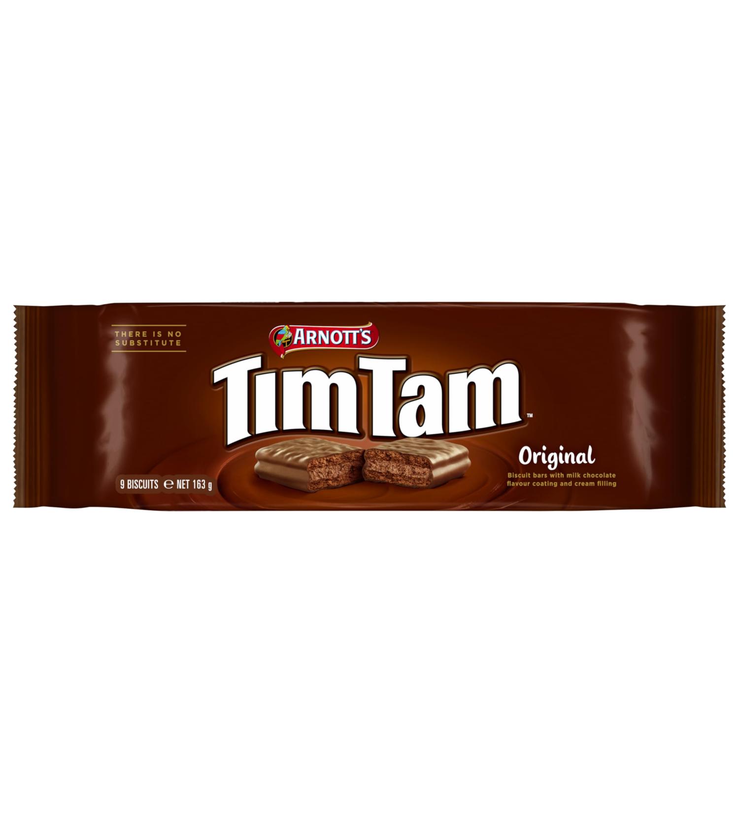 Arnott s Tim Tam Biscuits Bars with Milk Chocolate Flavour Coating Original 163g - Buy Online on GoSupps.com