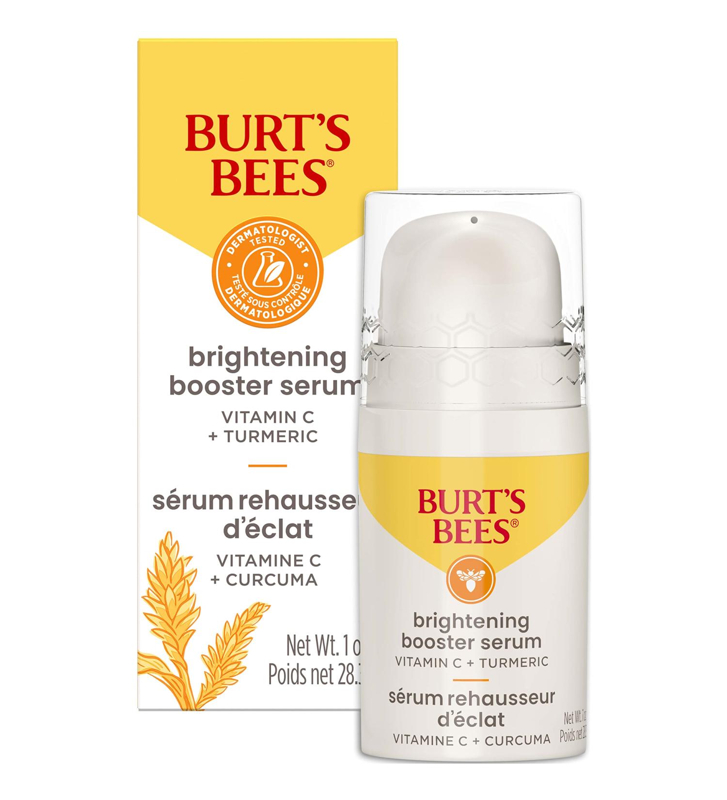 Burt's Bees Vitamin C Turmeric Face Serum - Brightens Skin, Reduces Dark Spots & Wrinkles - Lightweight Hydrating Booster (1 oz) - Buy Online on GoSupps.com