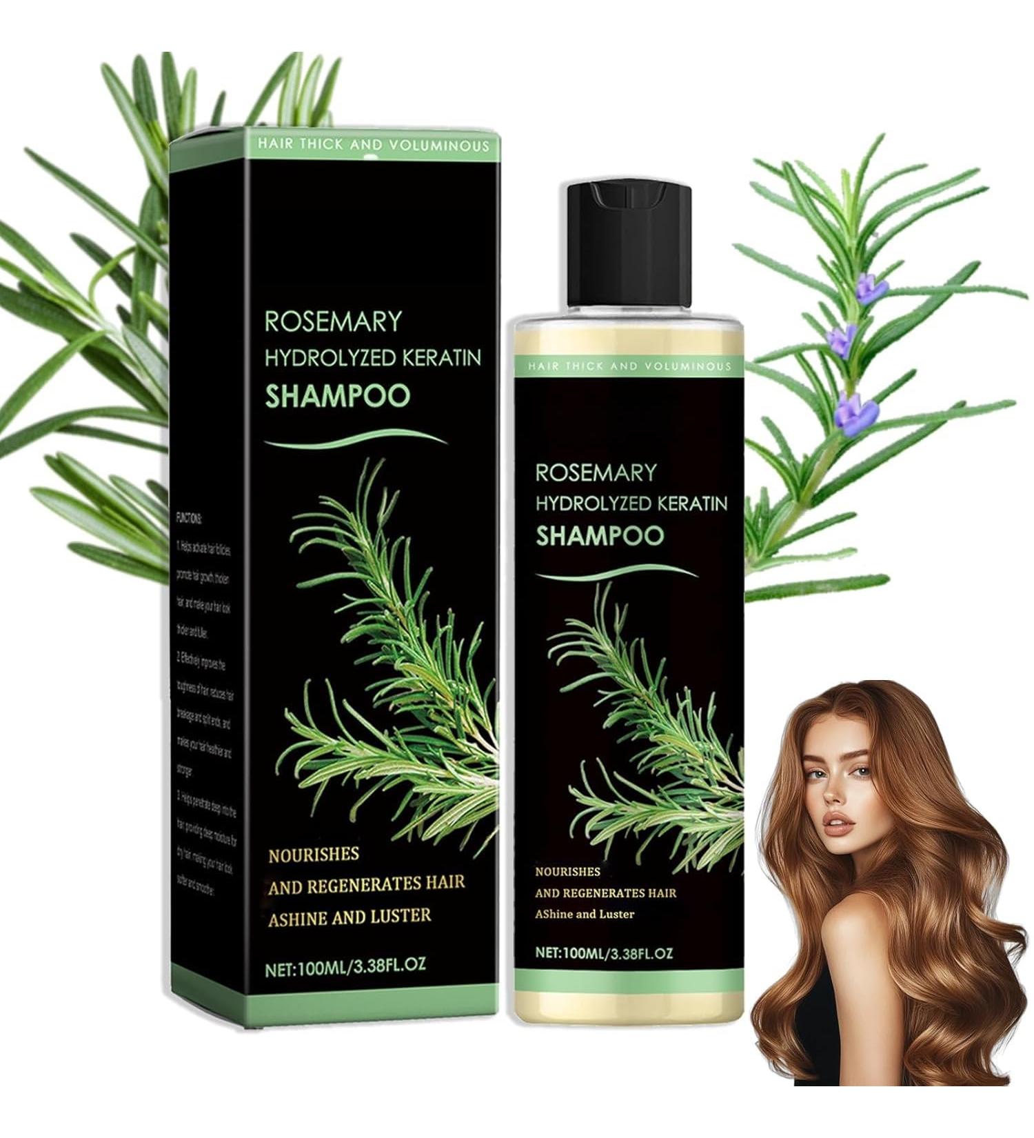 New 2026 Organic Rosemary Hair Growth Shampoo Rosemary Hydrolyzed Keratin Shampoo Volumizing For Thinning Hair & Hair Loss Nourishes & Repairs Hair Strands Unisex Formula 1Pcs - Buy Online on GoSupps.com
