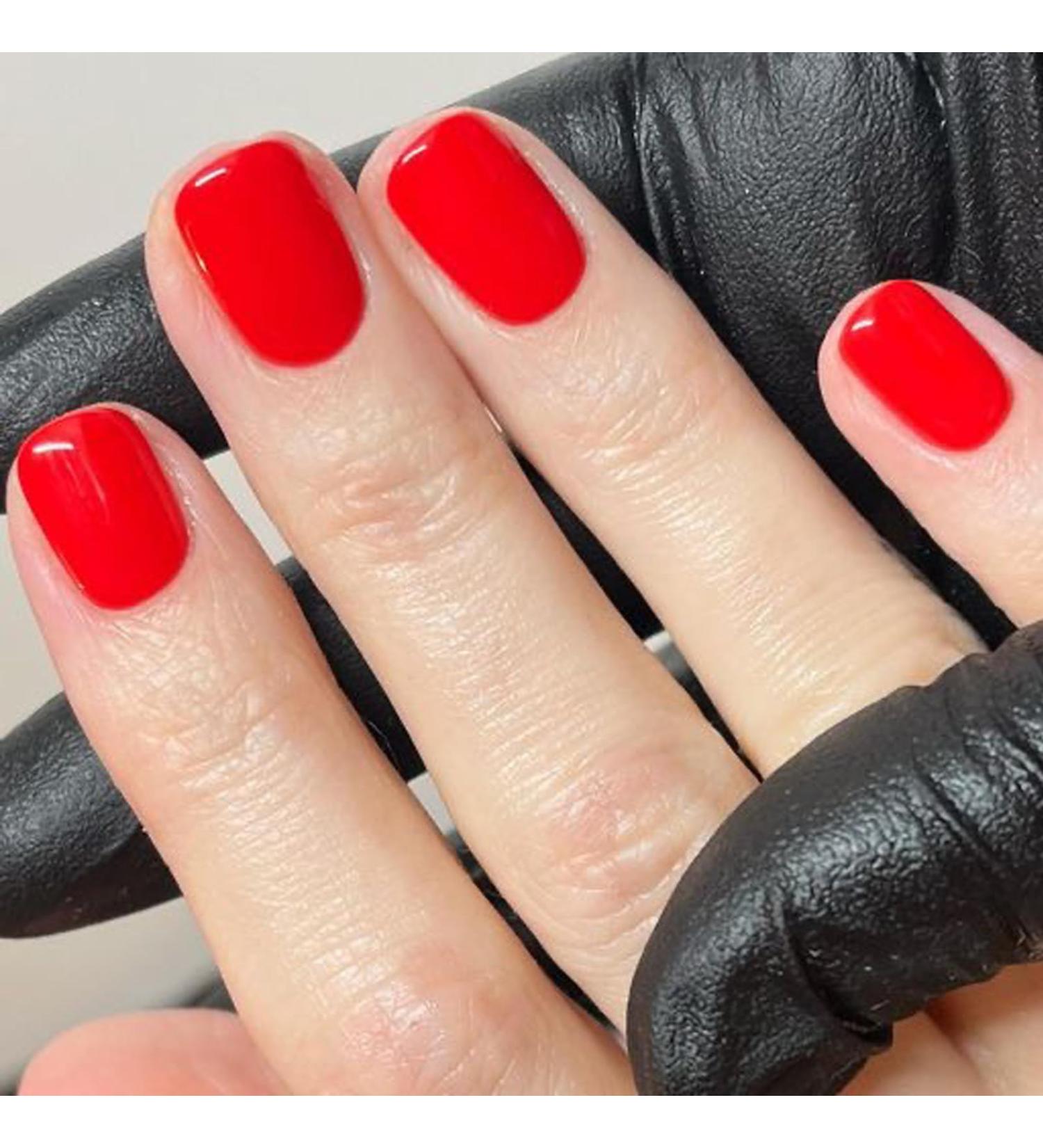 DMQ False Nails Short with Glue 24Pcs Red Press on Nails Square Fake Nails Elegant French Red Nail Tips Full Cover Stick on Nails for Women Girls Nails Art Red Short - Buy Online on GoSupps.com