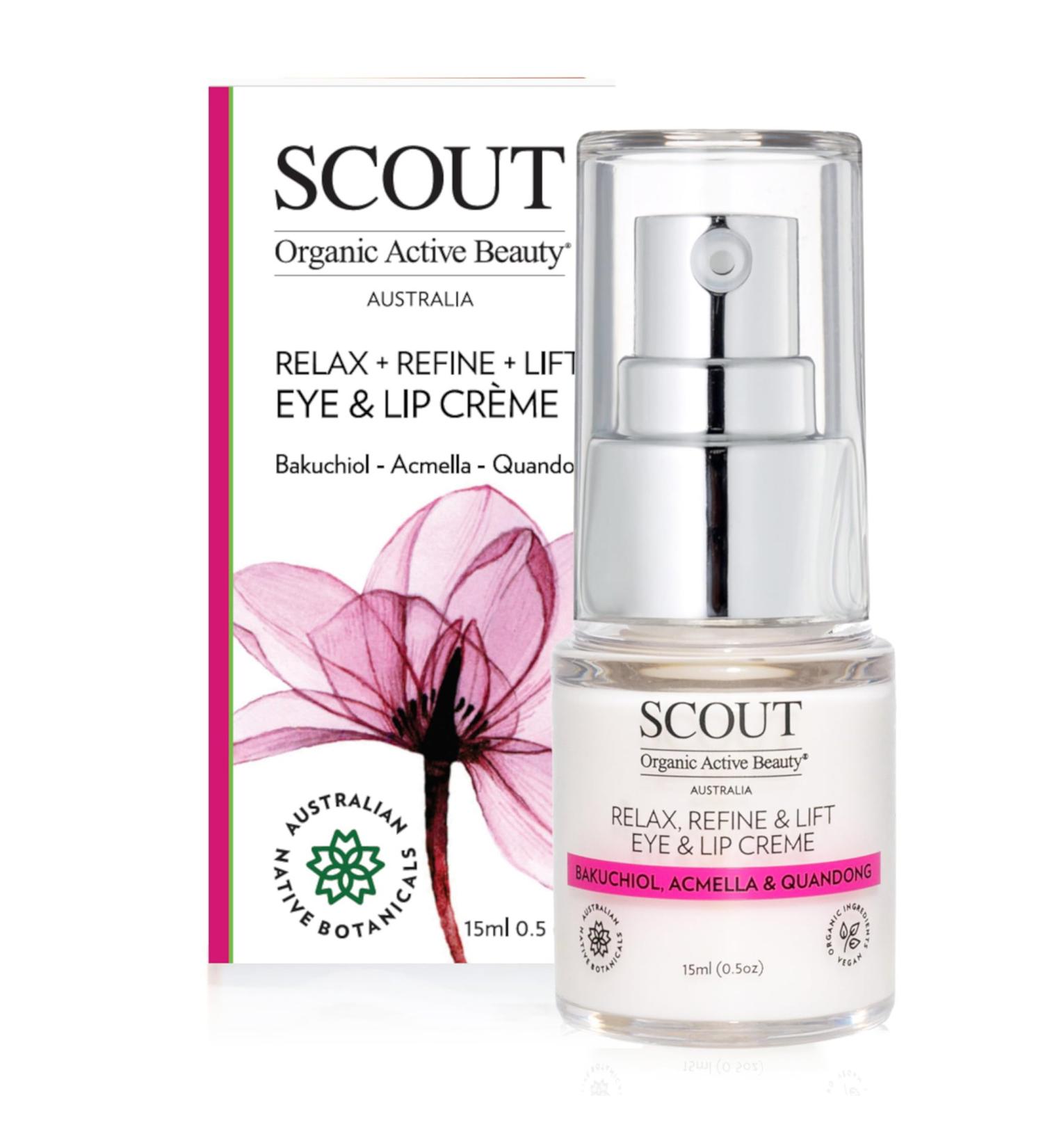 SCOUT Australia Relax + Refine + Lift Eye & Lip Cr me With Bakuchiol Acmella & Quandong