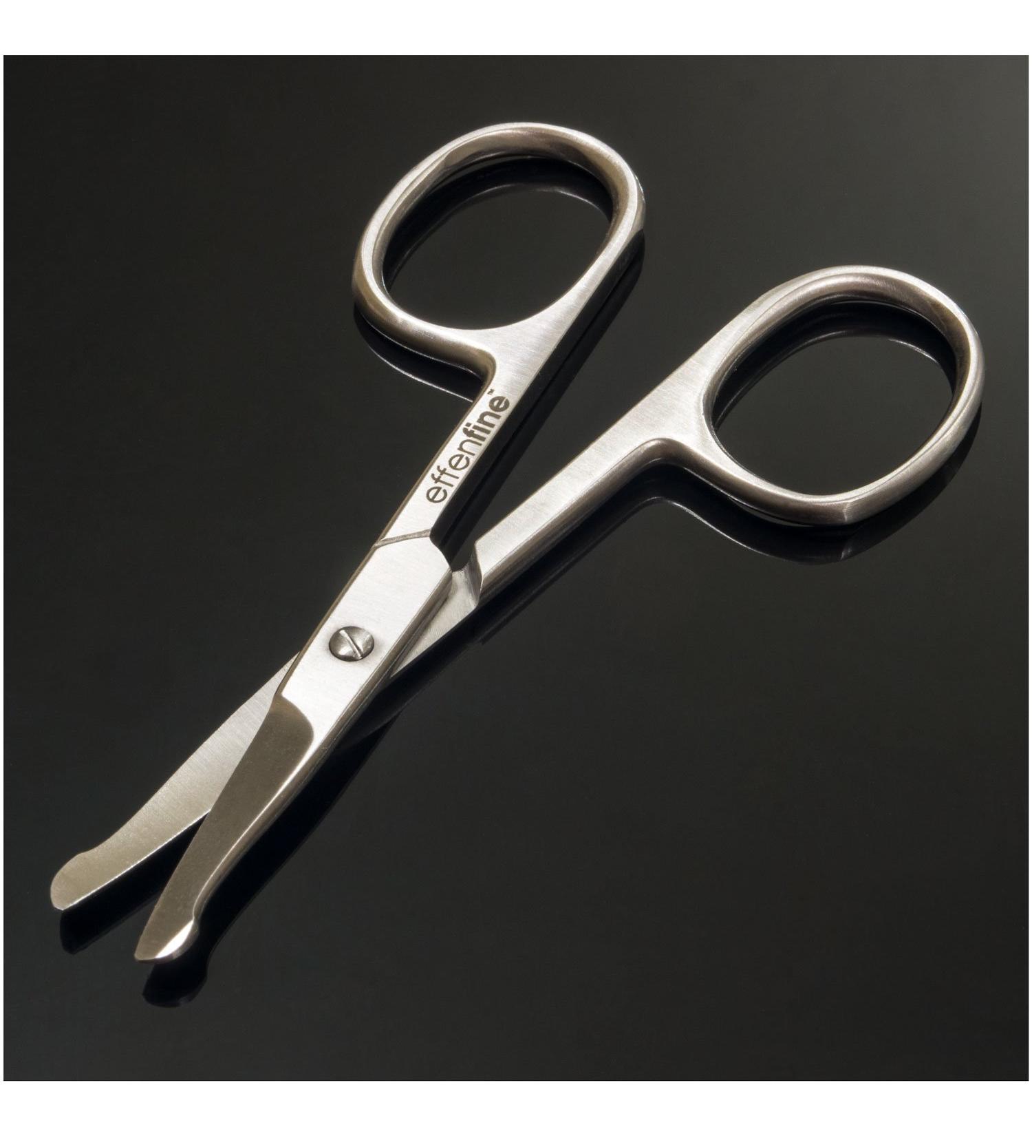 Premium Hair Scissors - German Stainless Steel for Safe Trimming of Nose Ears Eyebrows Mustaches & Beards - International Shipping Available - Buy Online on GoSupps.com