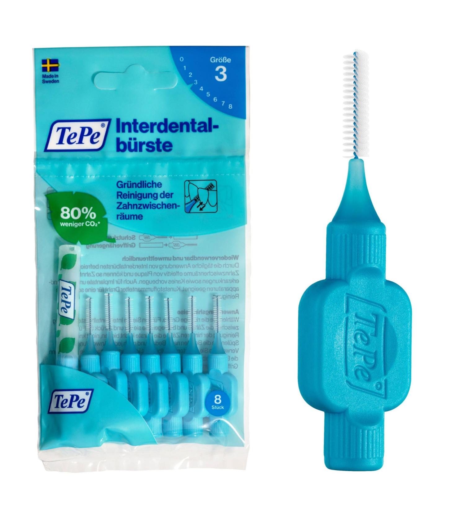 TePe Interdental Brush Size 3 - 8 Pieces | Best Single Size Pack for Efficient Dental Care - Buy Online on GoSupps.com