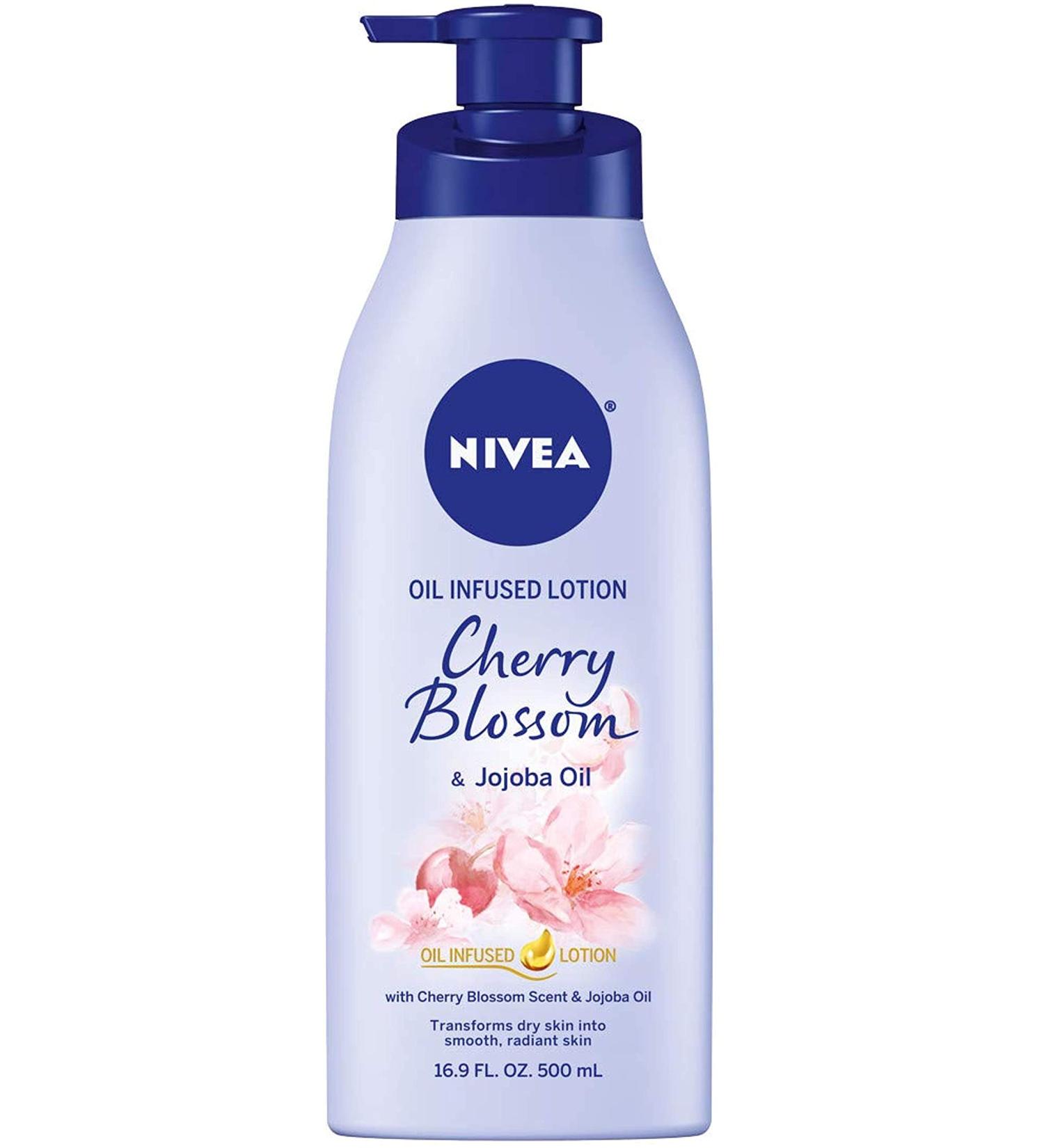 Nivea Cherry Blossom & Jojoba Oil Infused Lotion 16.9 fl oz - Hydrating Body Moisturizer - Buy Online on GoSupps.com