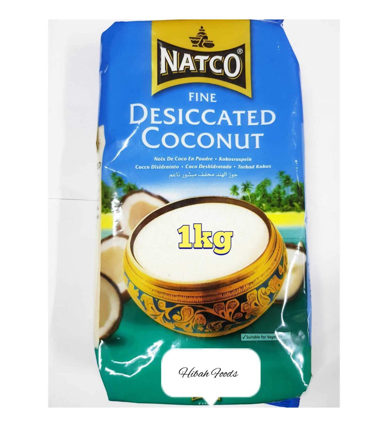 Red Rickshaw Natco Finely Dried Coconut | Finely Ground Coconut Flesh | Adds Delicious Flavor and Texture | Perfect for Curries | Vegan | Vitamins and Minerals | Make Healthy Energy Balls and Flapjacks | 1kg Bag