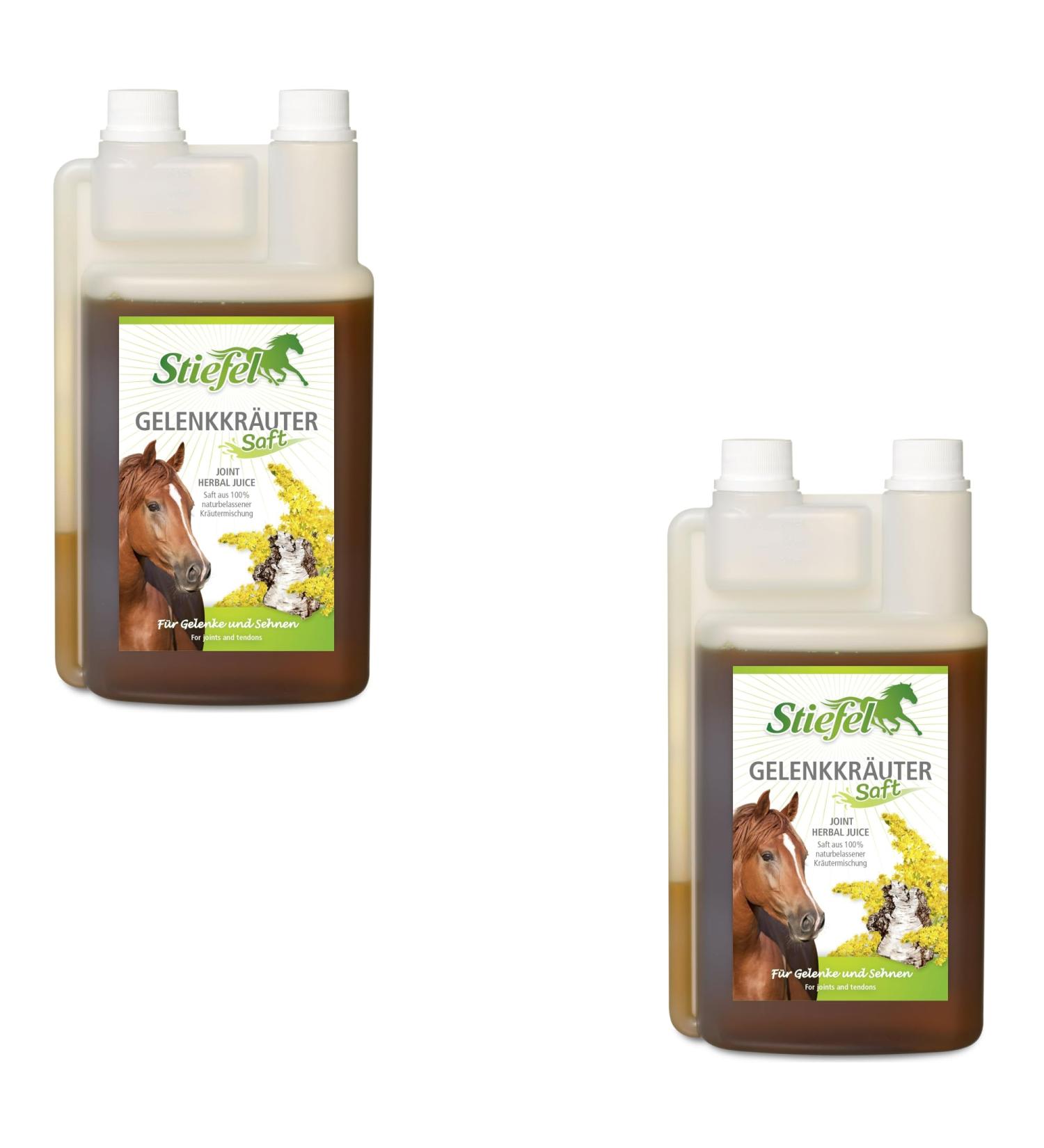 Stiefel Joint Herb Juice | 2 Pack | 2 x 1 Liter | Liquid Supplement for Horses | Support for Diet-Related Tendon and Joint Problems | No Dyes - Buy Online on GoSupps.com