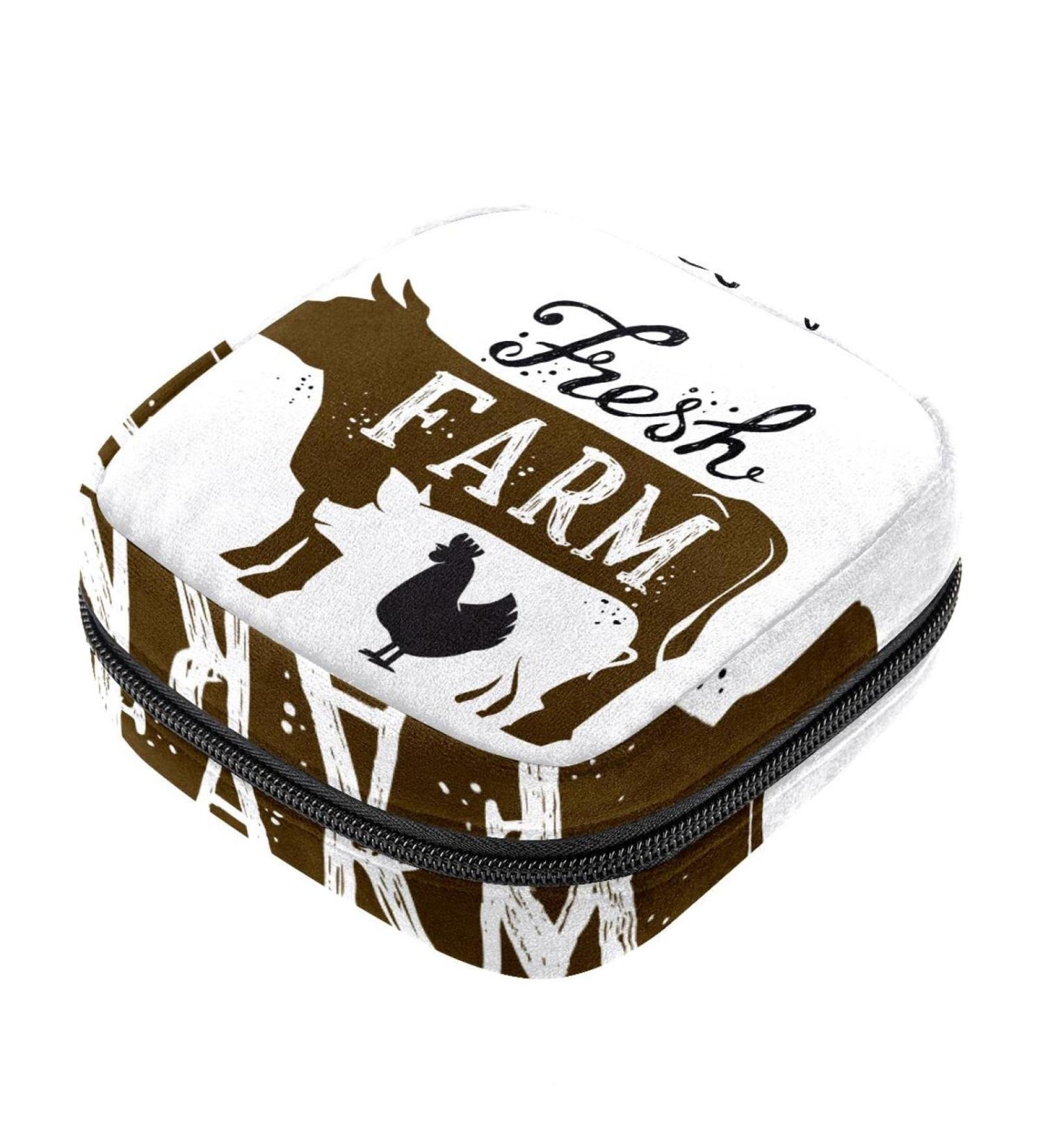 Large Animal Period Bag for Girls & Women - Multicoloured | Menstrual Cup Pouch & Sanitary Napkin Organizer - Buy Online on GoSupps.com