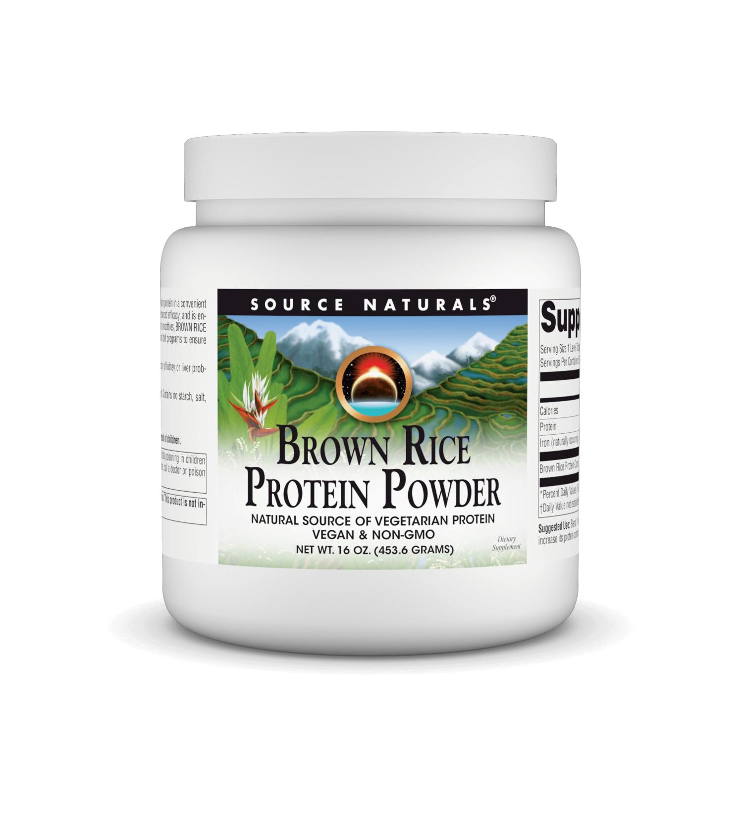 Source Naturals Brown Rice Protein Powder - Vegan Non-GMO 16 oz | International Shipping Available - Buy Online on GoSupps.com