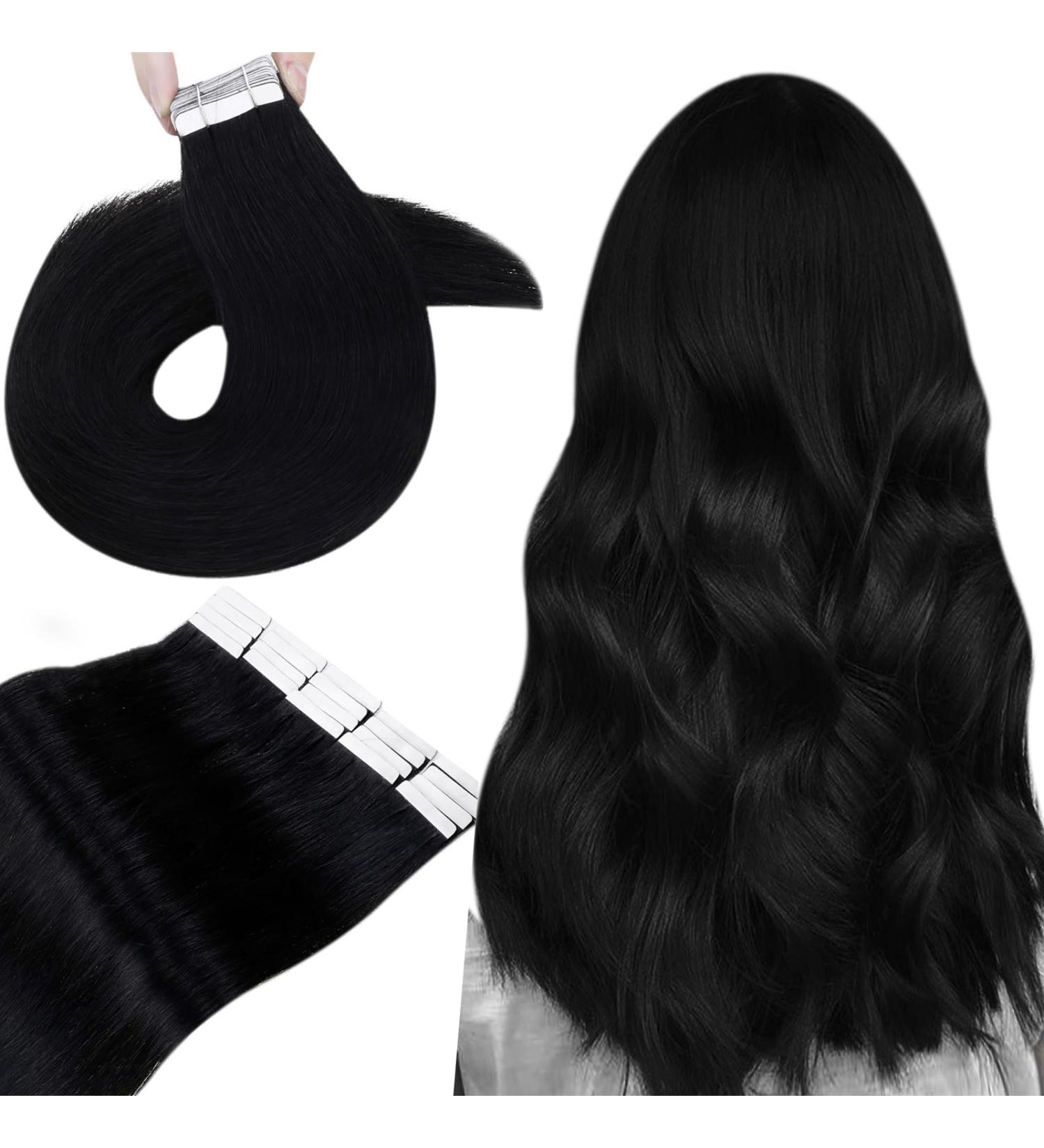 Buy Hetto Black Tape In Extensions | Smooth Real Remy Hair 30cm 40g - #1 Quality - Buy Online on GoSupps.com