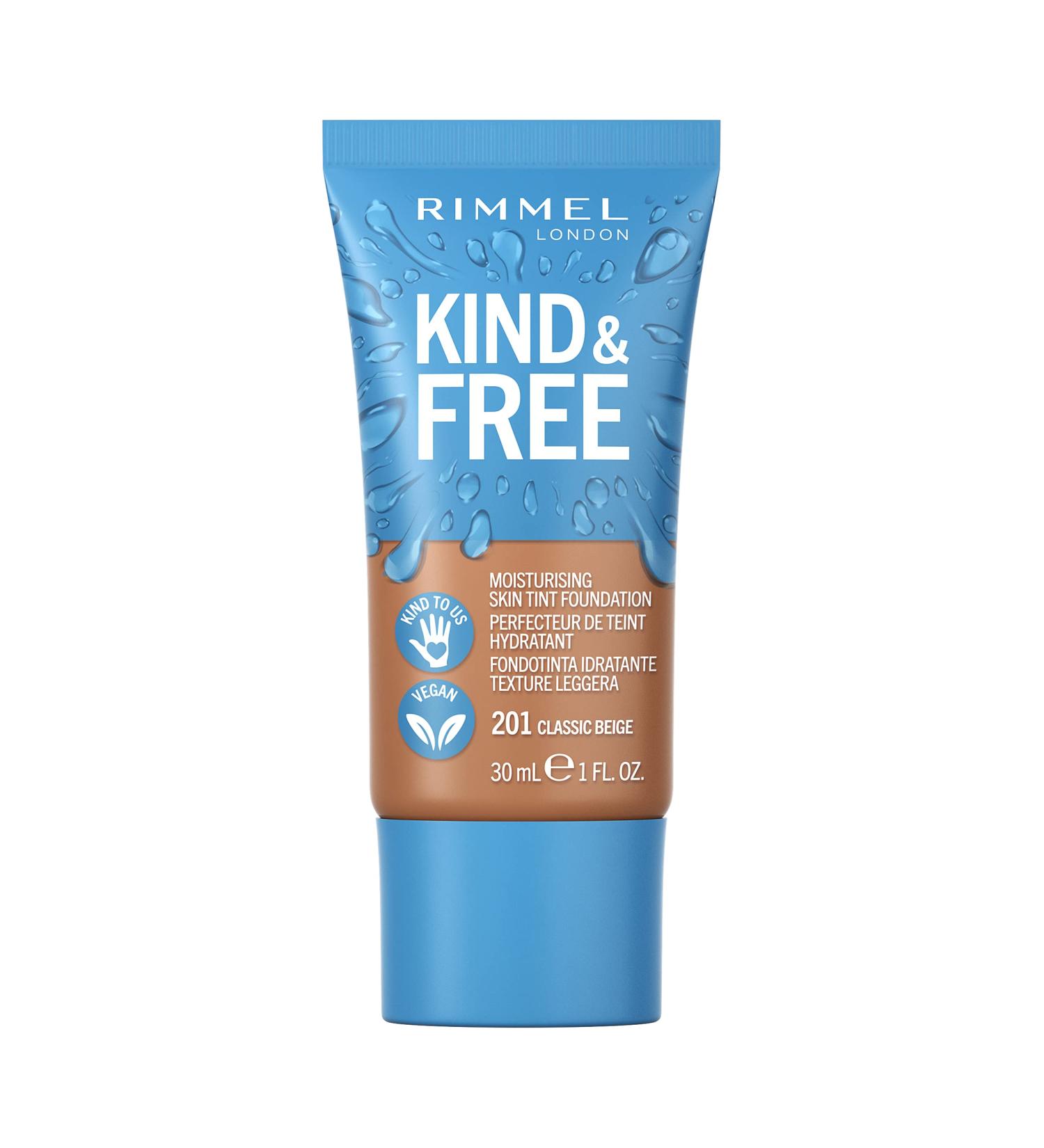 Rimmel Kind + Free Moisturising Skin Tint Foundation Classic Beige 201 - 30ml (Pack of 1) - Buy Online on GoSupps.com