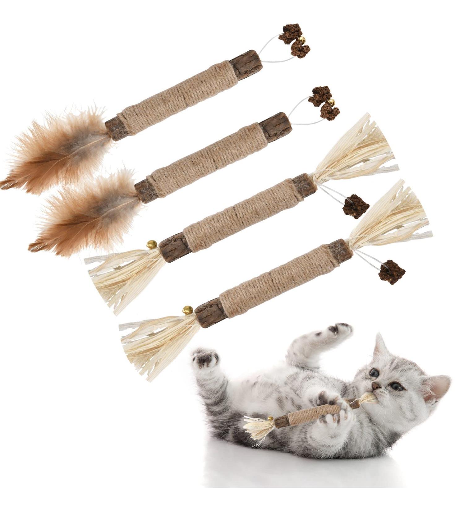 Altcompluser Catnip Sticks - 4 Pack Dental Care Set for Cats | Organic Tartar Removal & Fresh Breath | Durable Cat Chew Toys - Buy Online on GoSupps.com