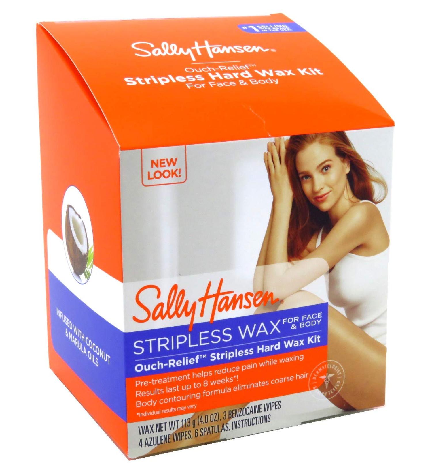 Sally Hansen Ouch-Relief Stripless Hard Wax Kit - Face & Body Hair Removal 1 Kit - Buy Online on GoSupps.com