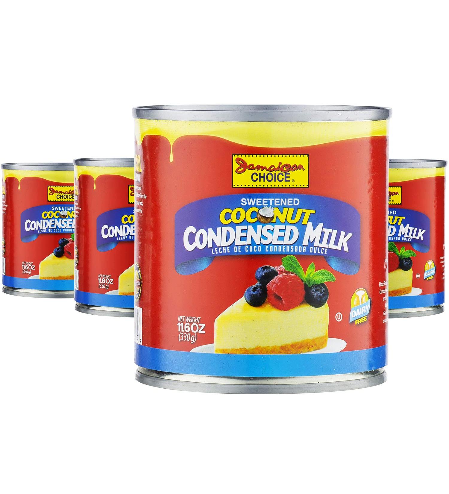 Jamaican Choice Sweetened Coconut Condensed Milk - Dairy & Soy Free, Vegan, Gluten Free, Kosher - 11.6 Oz (Pack of 4) - Buy Online on GoSupps.com