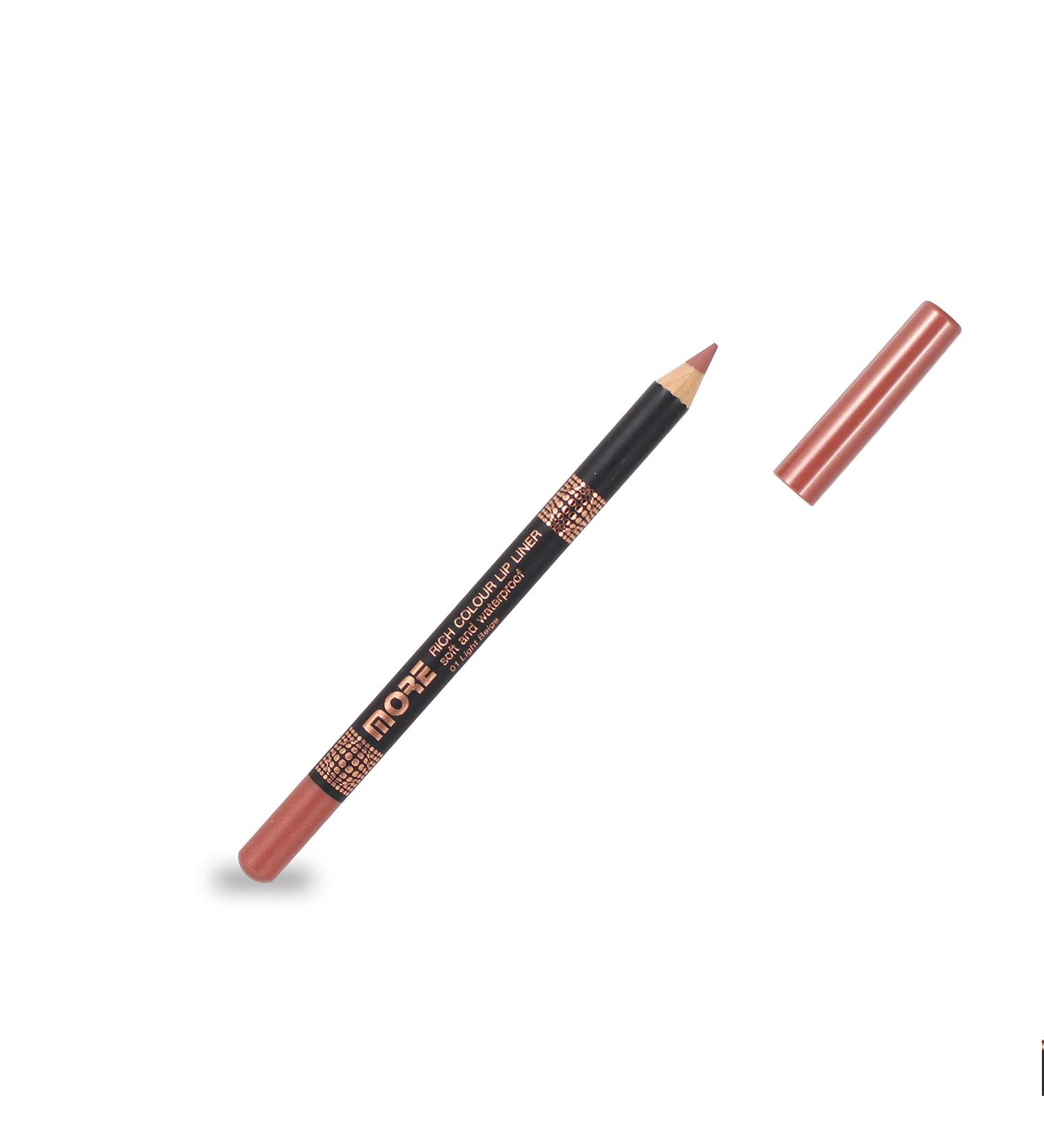  MORE COSMETICS Soft light beige lip pencil with richer color waterproof easy to blend - Buy Online on GoSupps.com