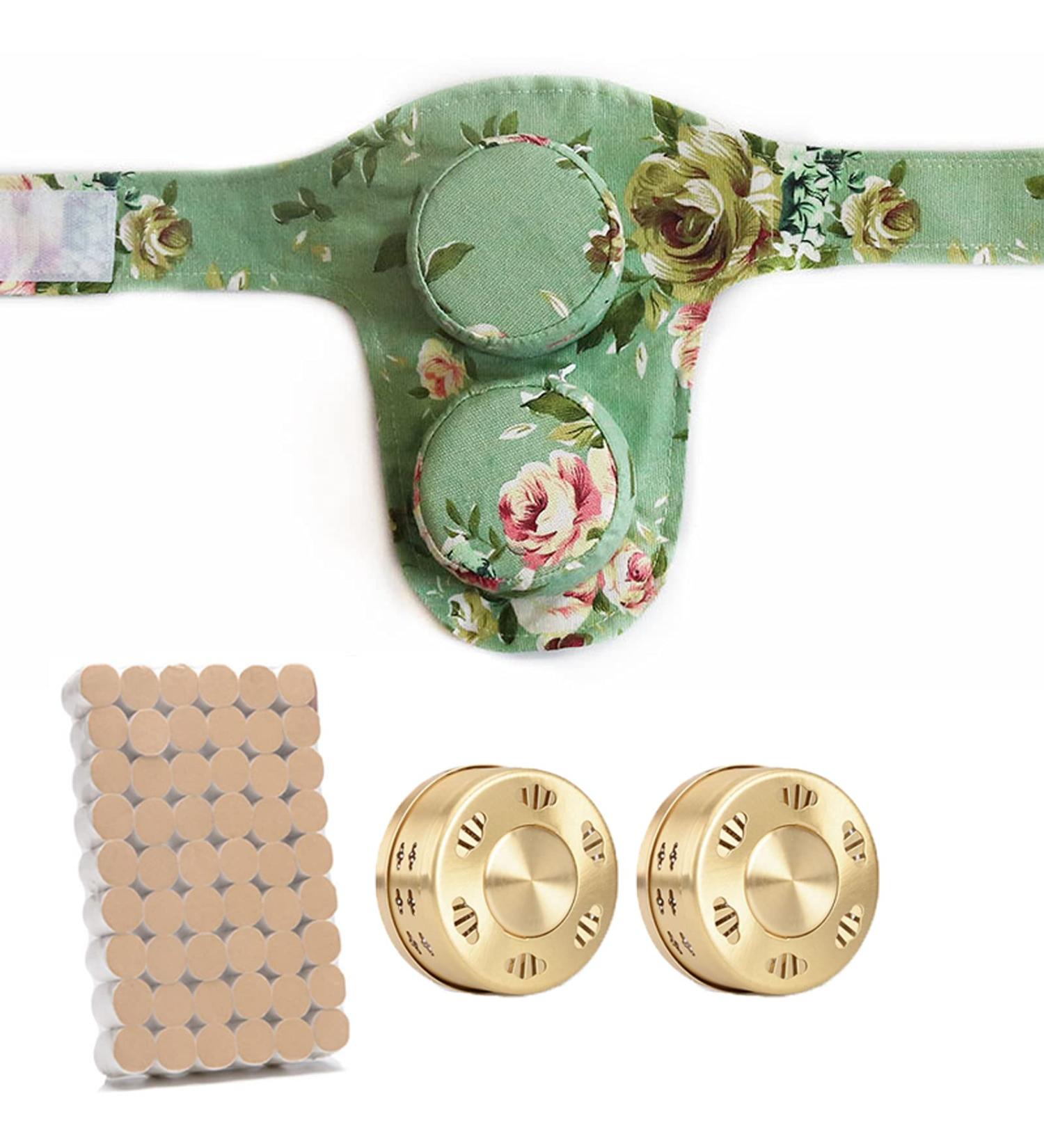 Floral Moxa Box Cover Smokeless Pure Copper Moxa Therapy Box Body Massager Hot Compress Moxa Sticks Burner Set - Buy Online on GoSupps.com