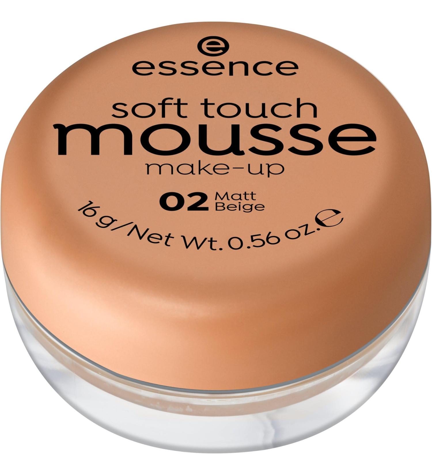 Essence Soft Touch Mousse Make-Up No. 02 Nude | Vegan Matt Finish for Combination & Impure Skin | 1 Pack - Alcohol & Paraben Free - Buy Online on GoSupps.com