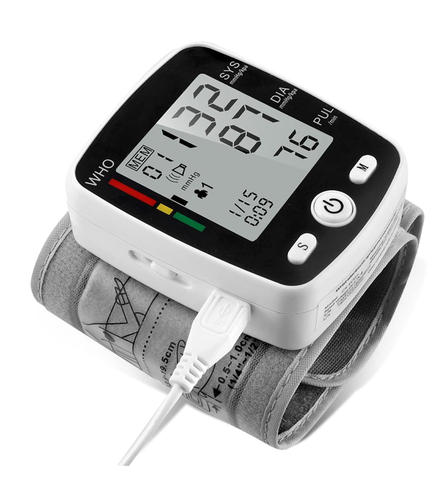 Potulas Wrist Blood Pressure Monitor with USB Charging | Automatic Digital BP Machine with Voice Broadcast & Large Display Screen - Buy Online on GoSupps.com