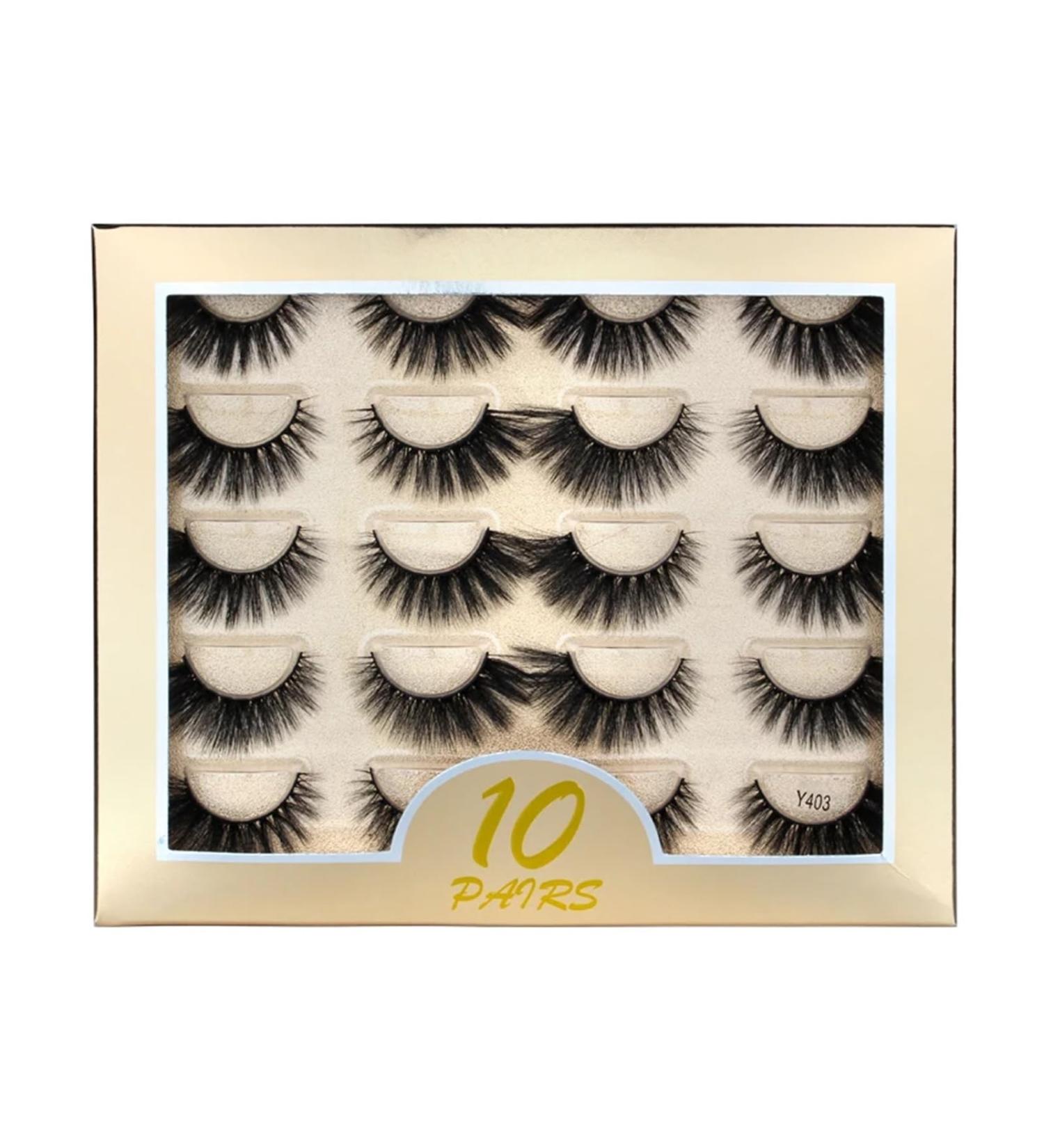 UAMOU 50/100/300pairs Natural Mink Eyelashes Faux 3d Mink lashes Strip Thick Dramatic False Eyelashes Extension Makeup Cils Cheerfully (Color : Y403 Size : 20 boxes) - Buy Online on GoSupps.com