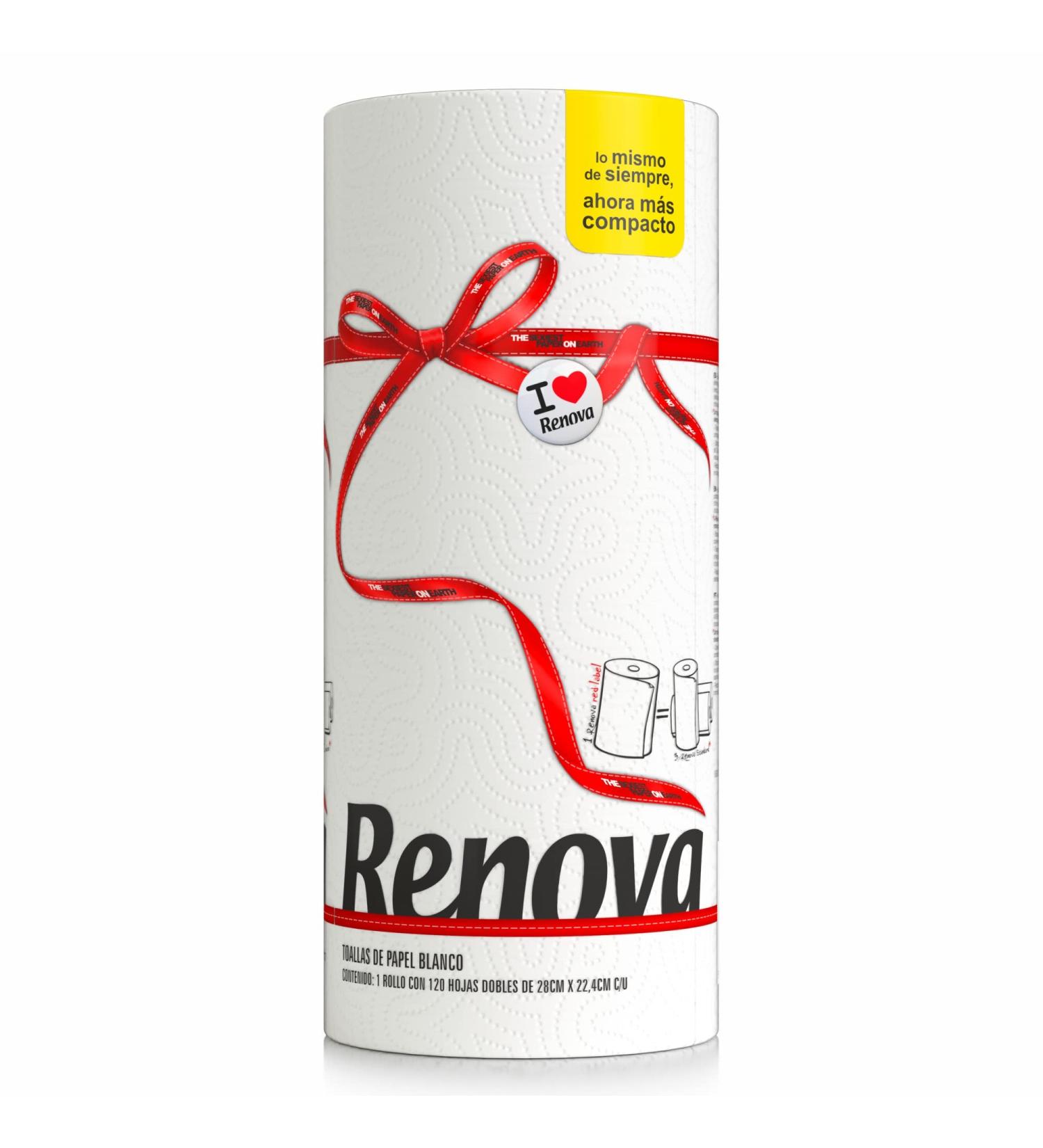 Renova WHITE Paper Towel - 1 Large Roll (200072200) | Premium Quality Eco-Friendly International Shipping Available - Buy Online on GoSupps.com