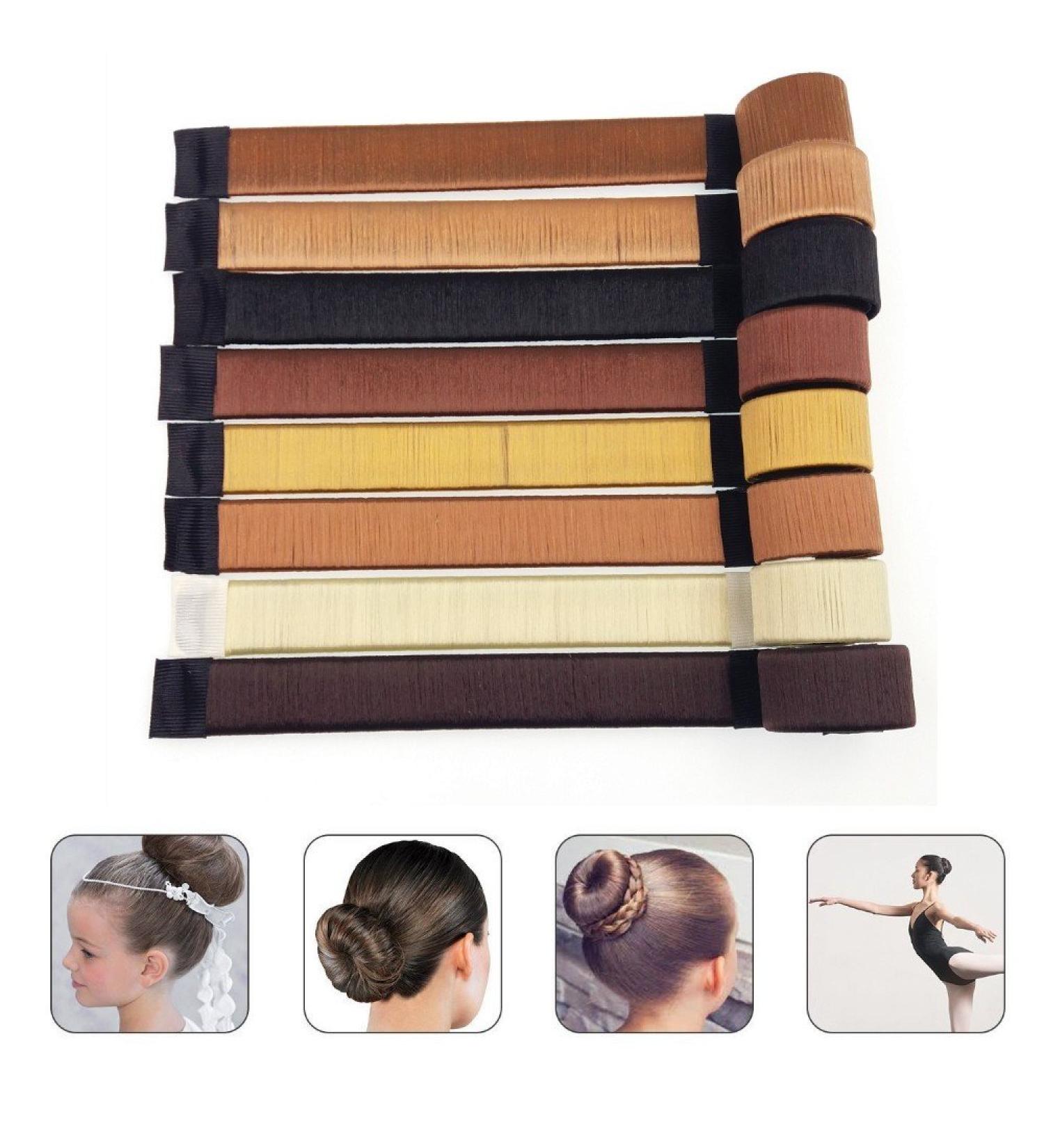 JZK Set of 8 Hair Bun Styling Tools - Donut Hair Bun Maker for Women & Girls | 8 Colors - DIY Hair Accessories - Buy Online on GoSupps.com